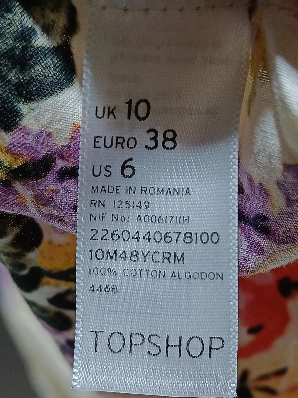 Topshop Skater Mini Dress UK10 in Yellow - Image 6