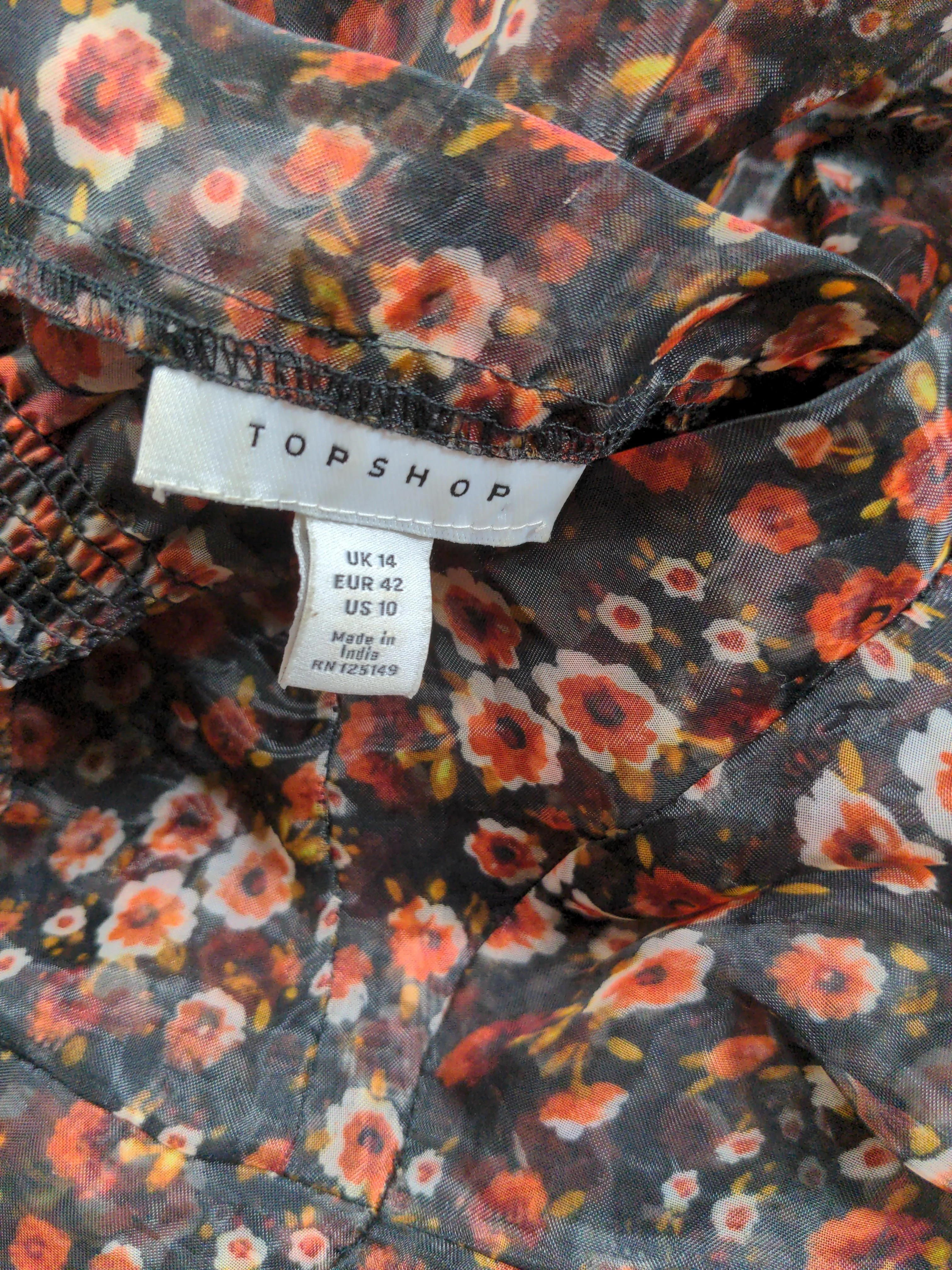 Topshop Skater Mini Dress UK14 in Multi - Image 5