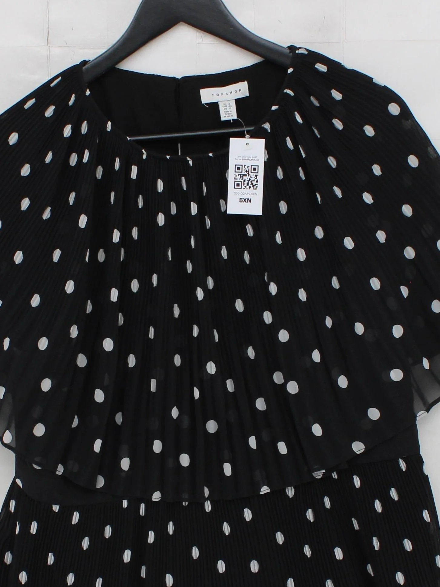 Topshop Skater Mini Dress UK16 in Black - Image 3