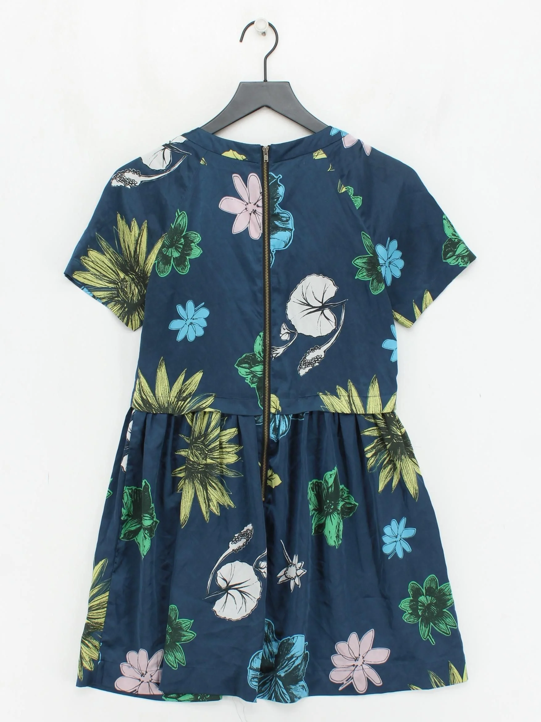 Topshop Skater Mini Dress UK8 in Blue - Image 2
