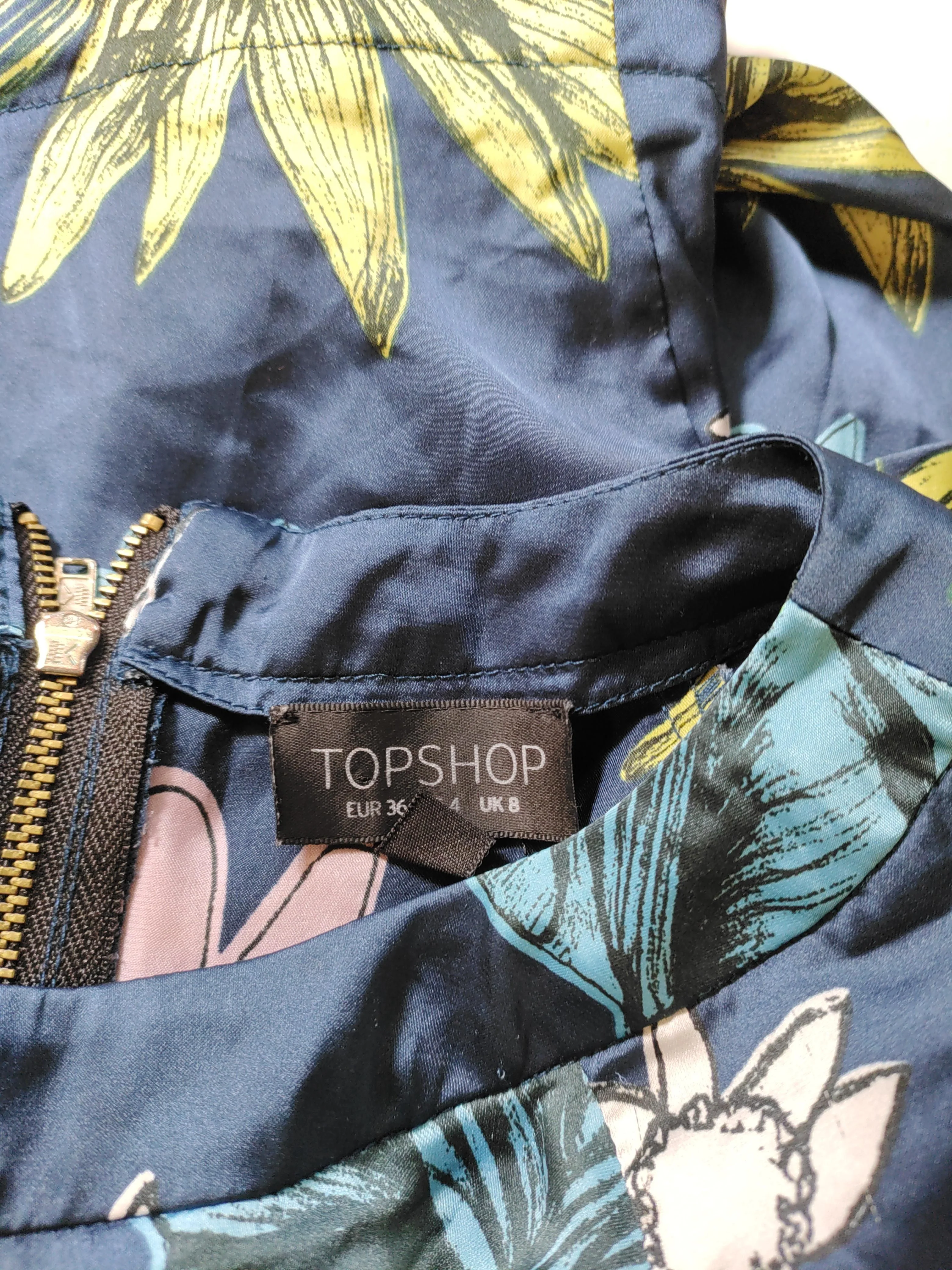 Topshop Skater Mini Dress UK8 in Blue - Image 5