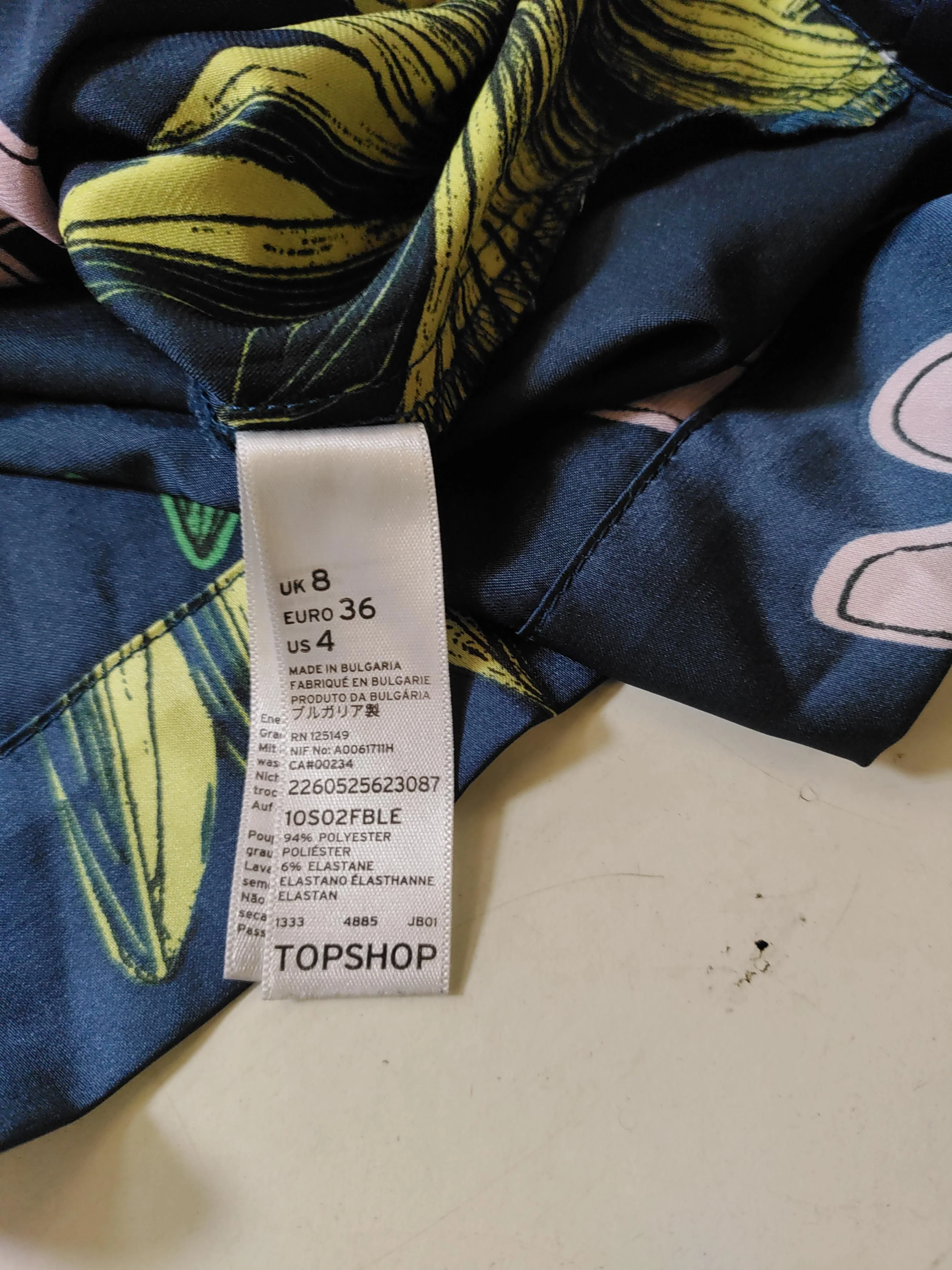 Topshop Skater Mini Dress UK8 in Blue - Image 6