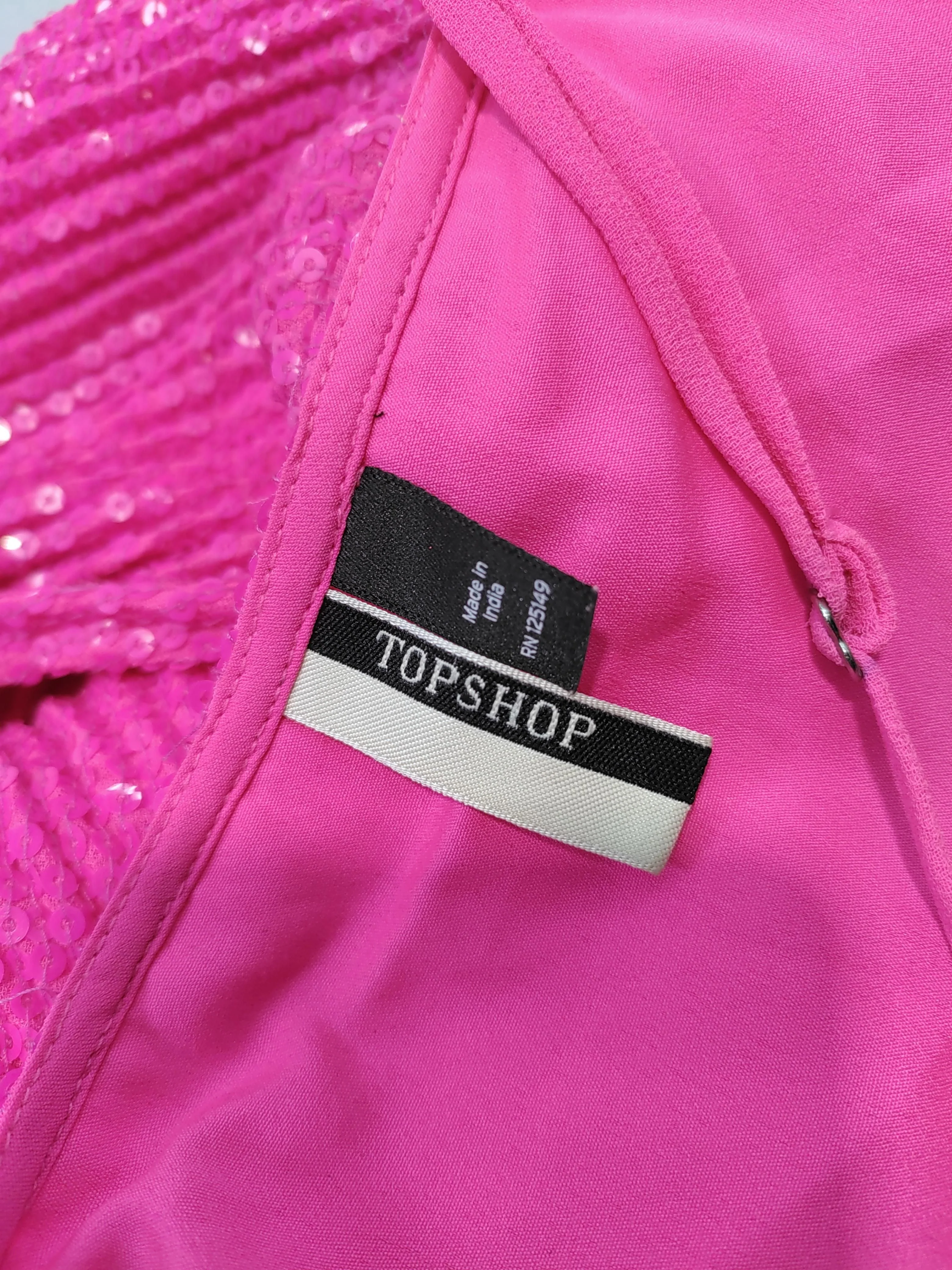 Topshop Slip Maxi Dress UK14 in Pink - Image 7
