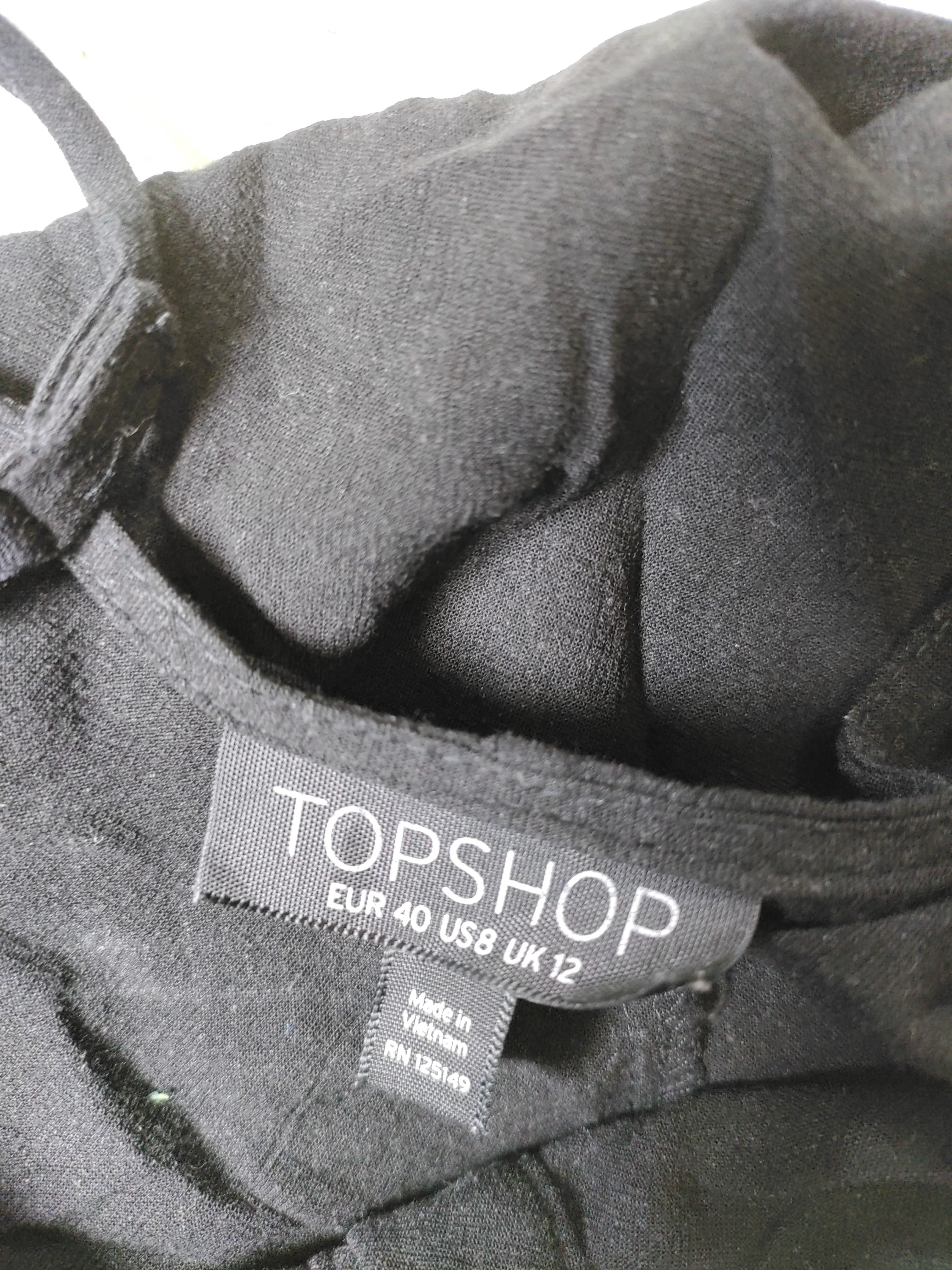 Topshop Slip Midi Dress UK12 in Black - Image 5