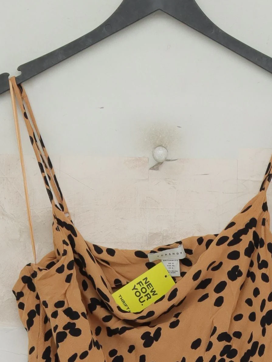 Topshop Slip Midi Dress UK12 in Tan - Image 3