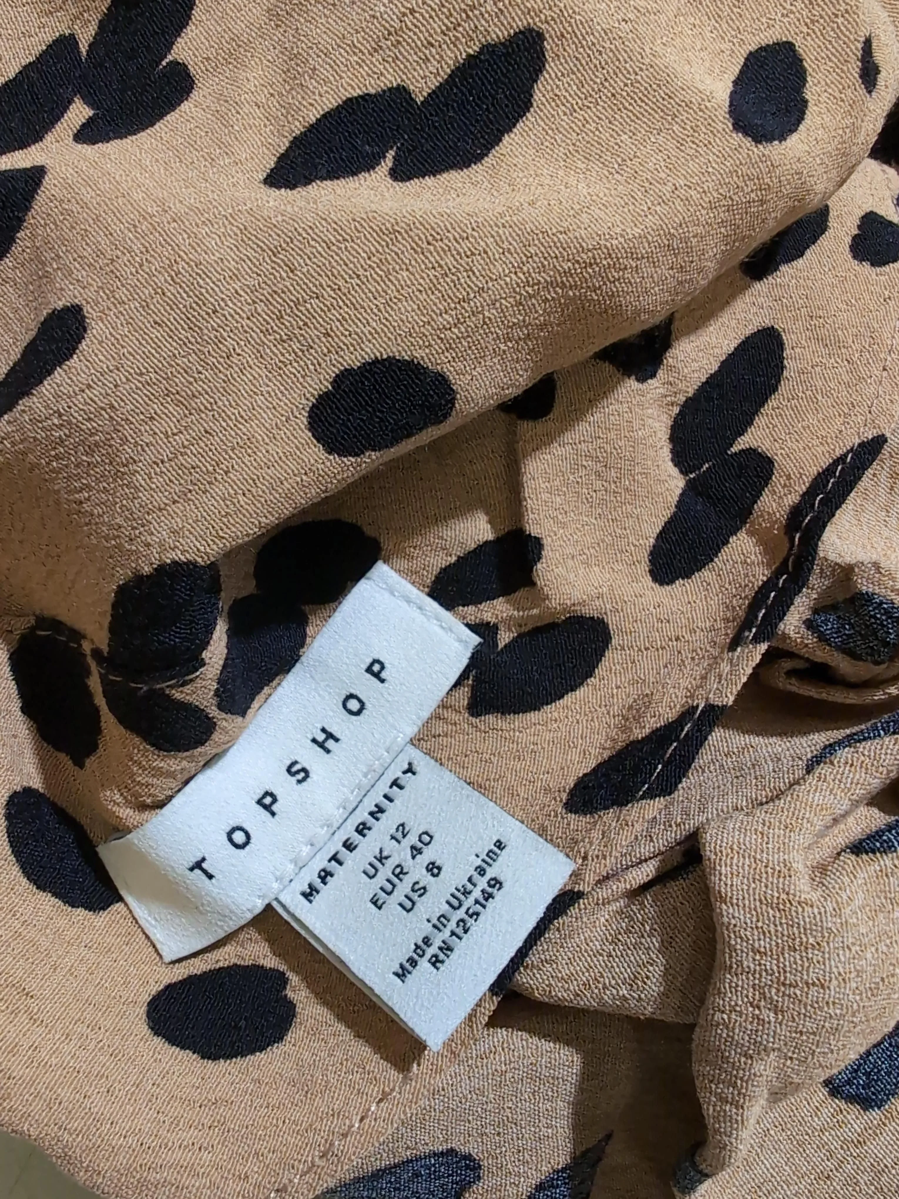 Topshop Slip Midi Dress UK12 in Tan - Image 5