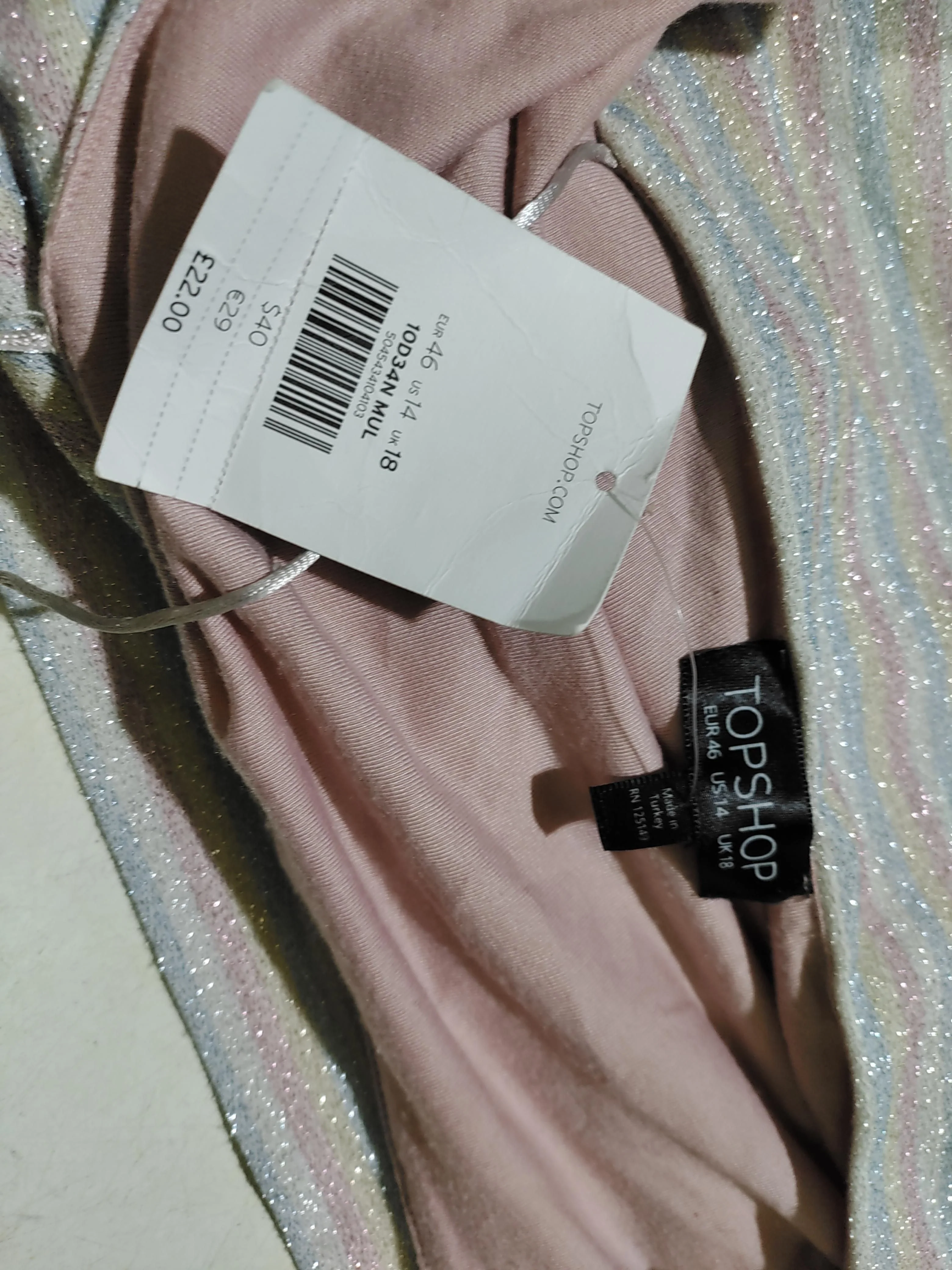 Topshop Slip Mini Dress in Multi - Image 5