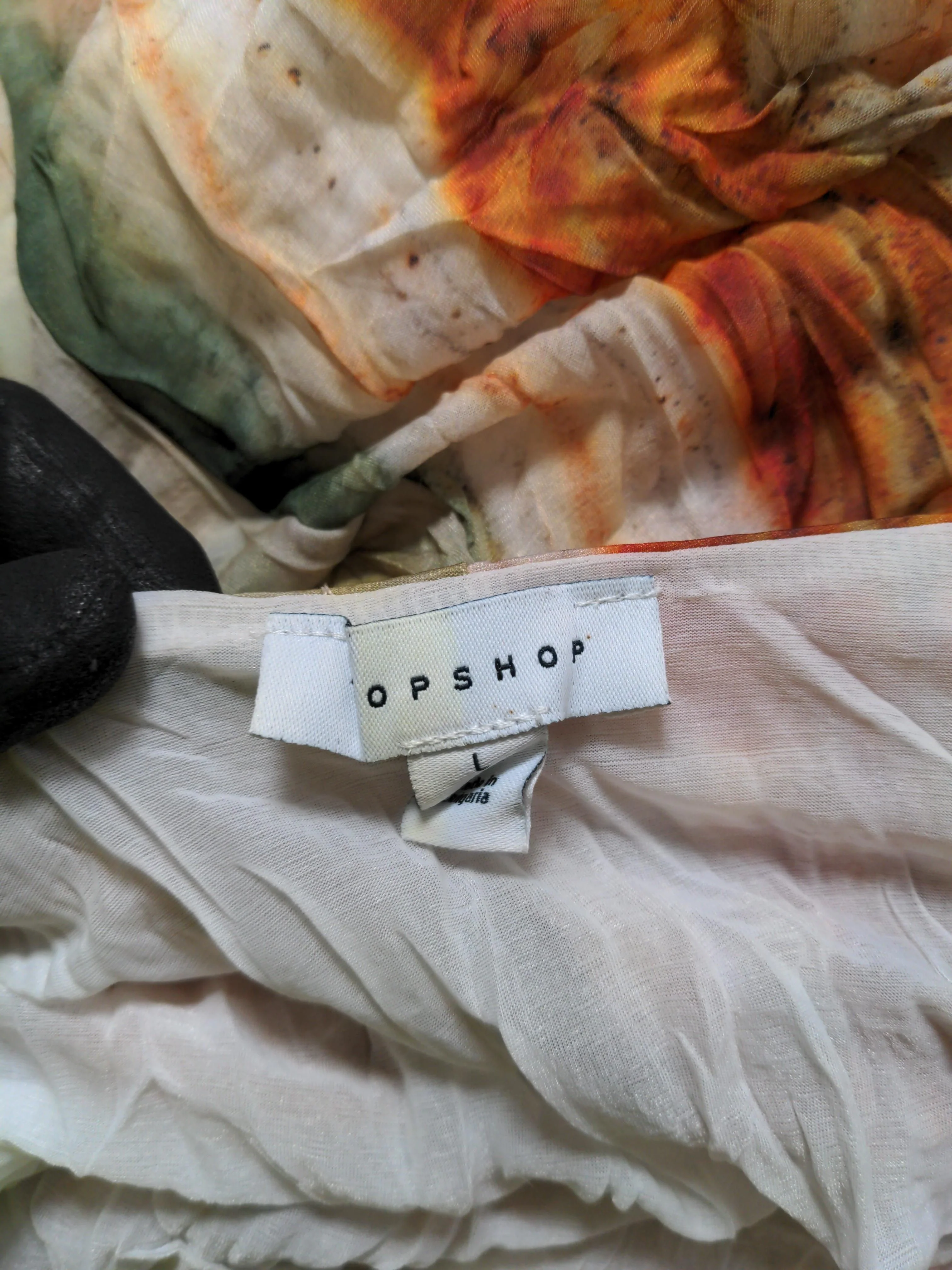 Topshop Slip Mini Dress L in Multi - Image 5
