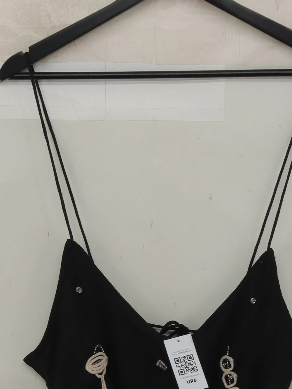 Topshop Slip Mini Dress UK16 in Black - Image 3