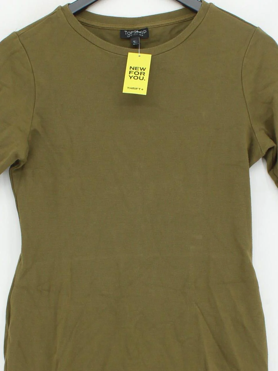 Topshop T-Shirt Mini Dress UK14 in Green - Image 3