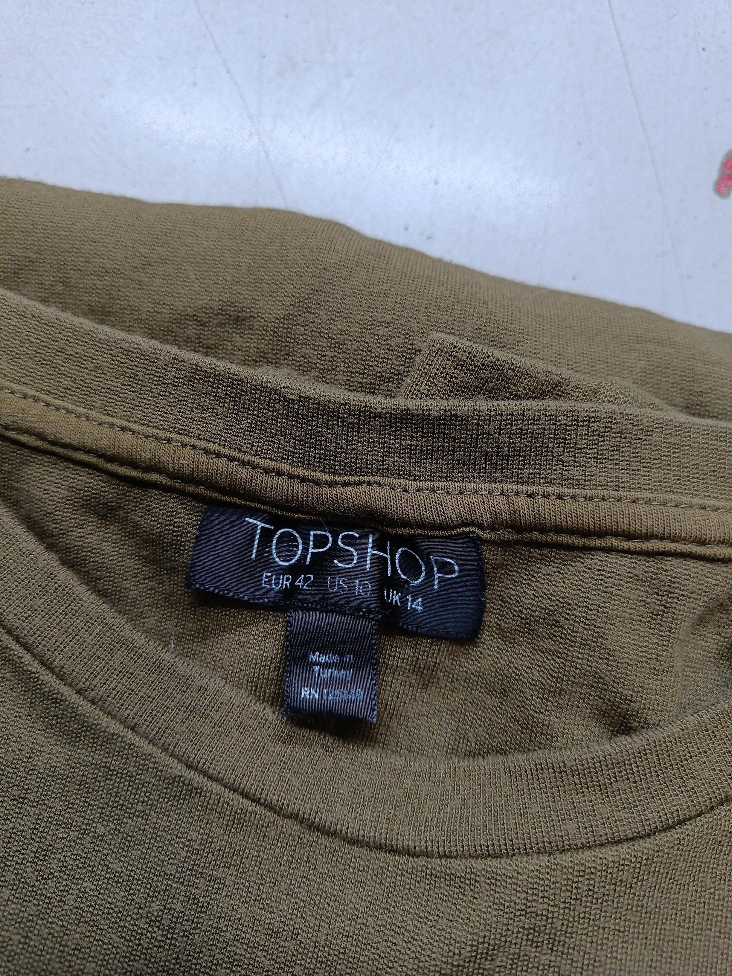 Topshop T-Shirt Mini Dress UK14 in Green - Image 6