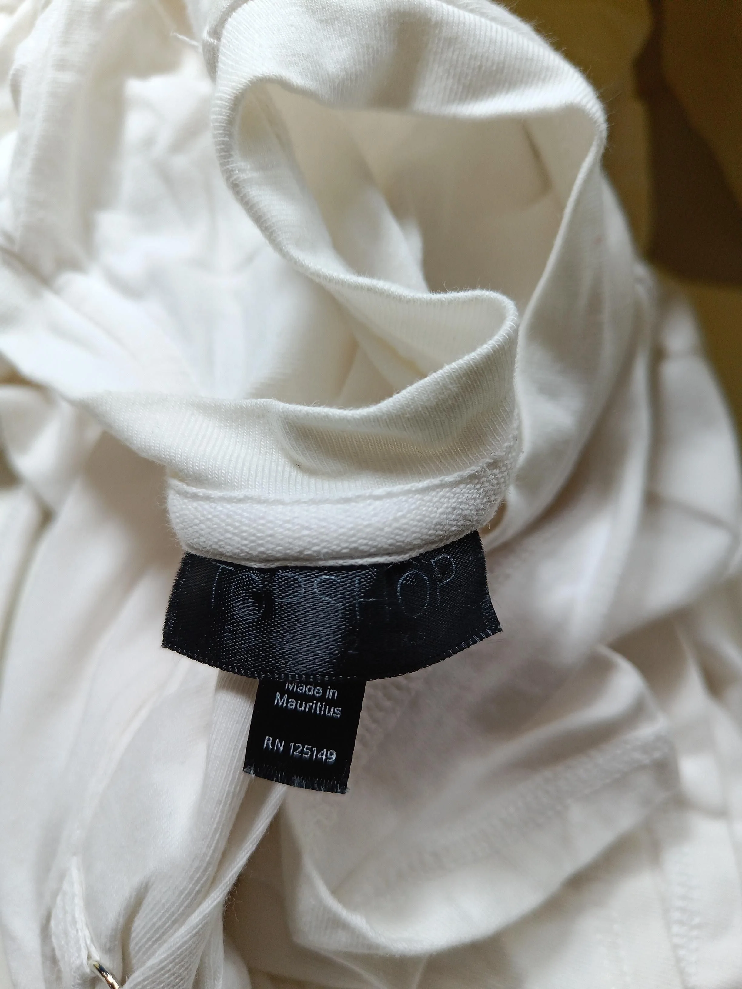 Topshop T-Shirt Mini Dress UK6 in White - Image 5