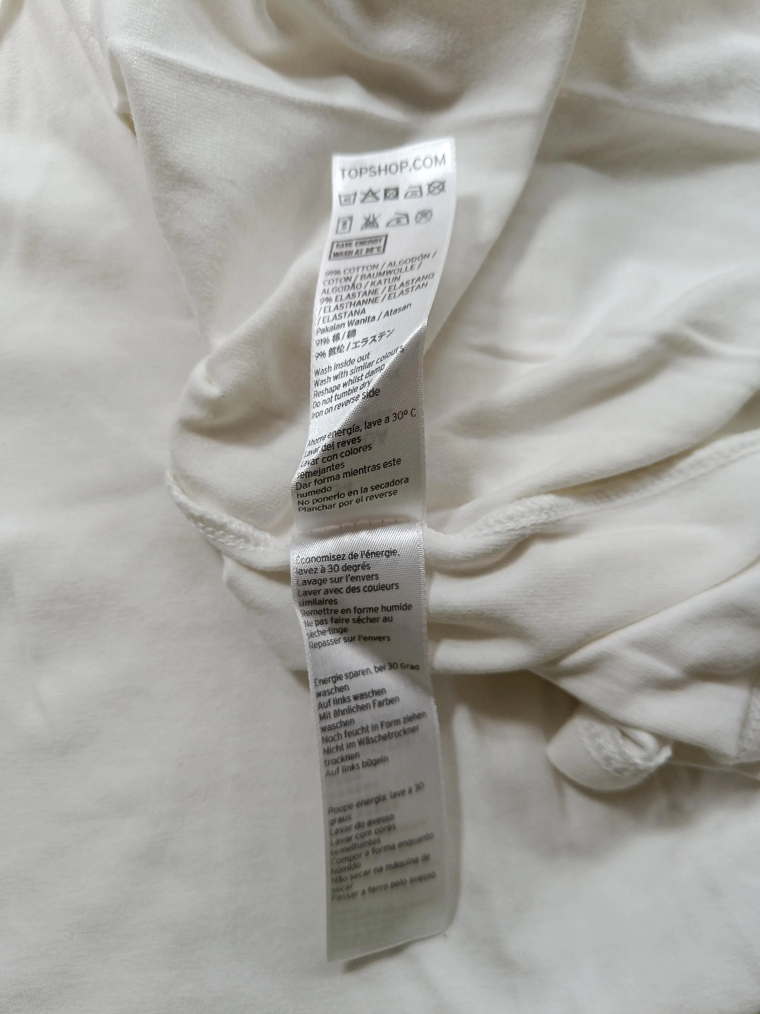 Topshop T-Shirt Mini Dress UK6 in White - Image 6
