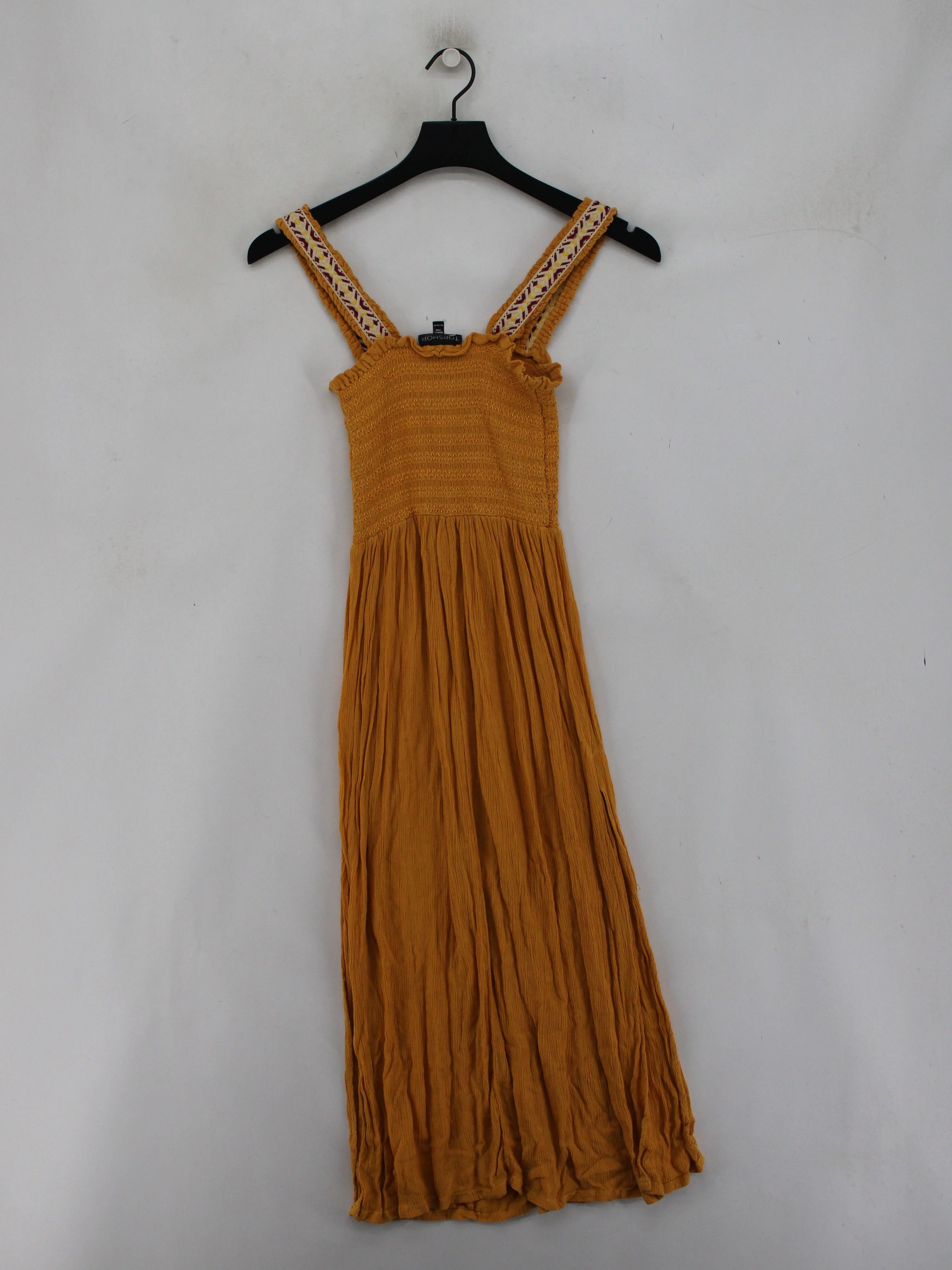 Topshop Tank Midi Dress UK4 in Yellow - Image 2