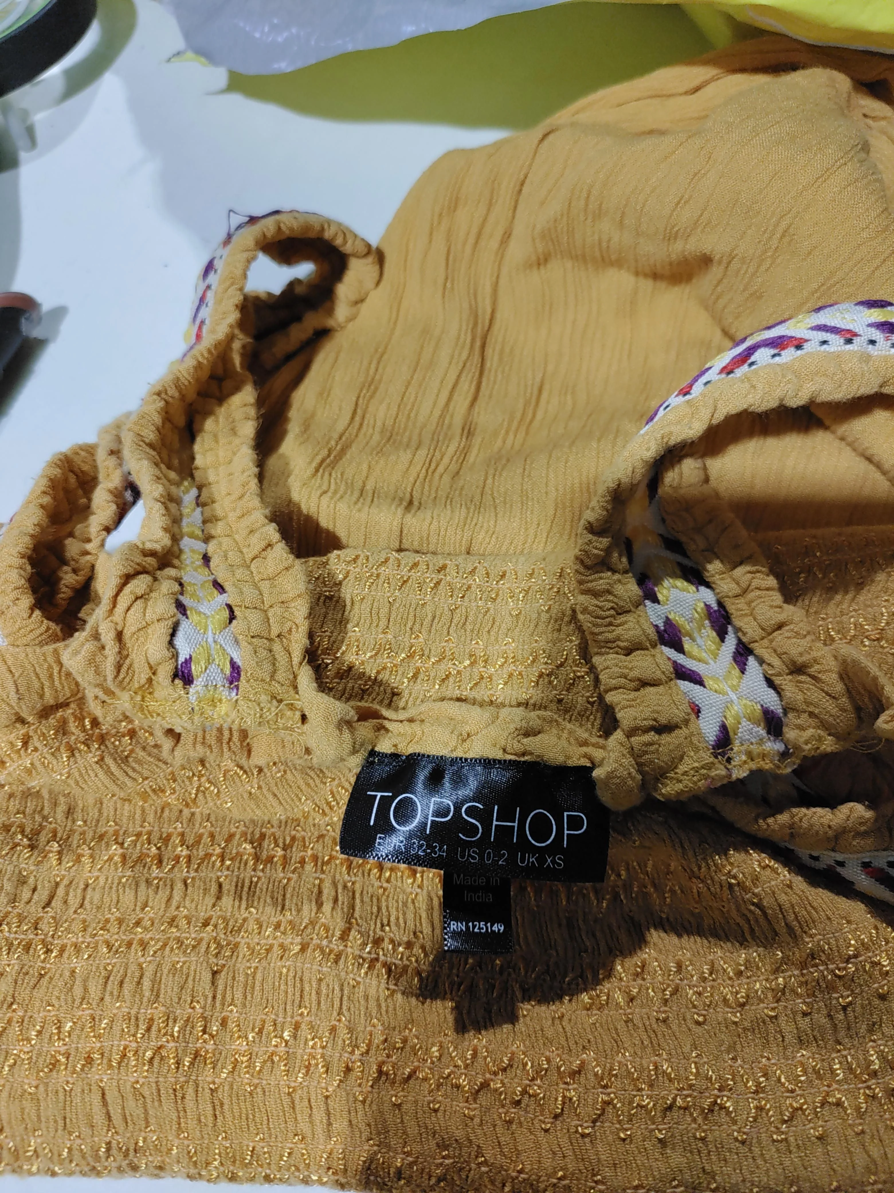 Topshop Tank Midi Dress UK4 in Yellow - Image 5
