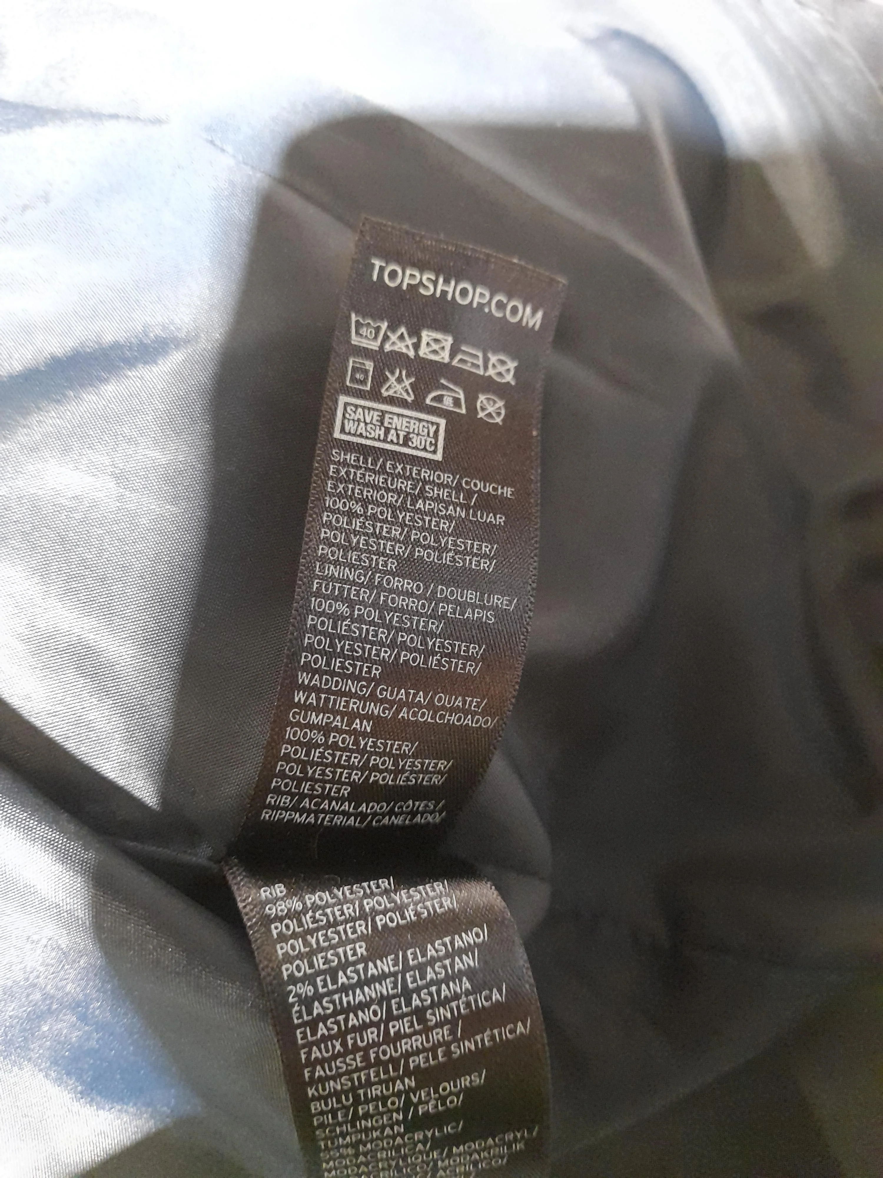 Topshop Windbreaker jacket black - Image 7
