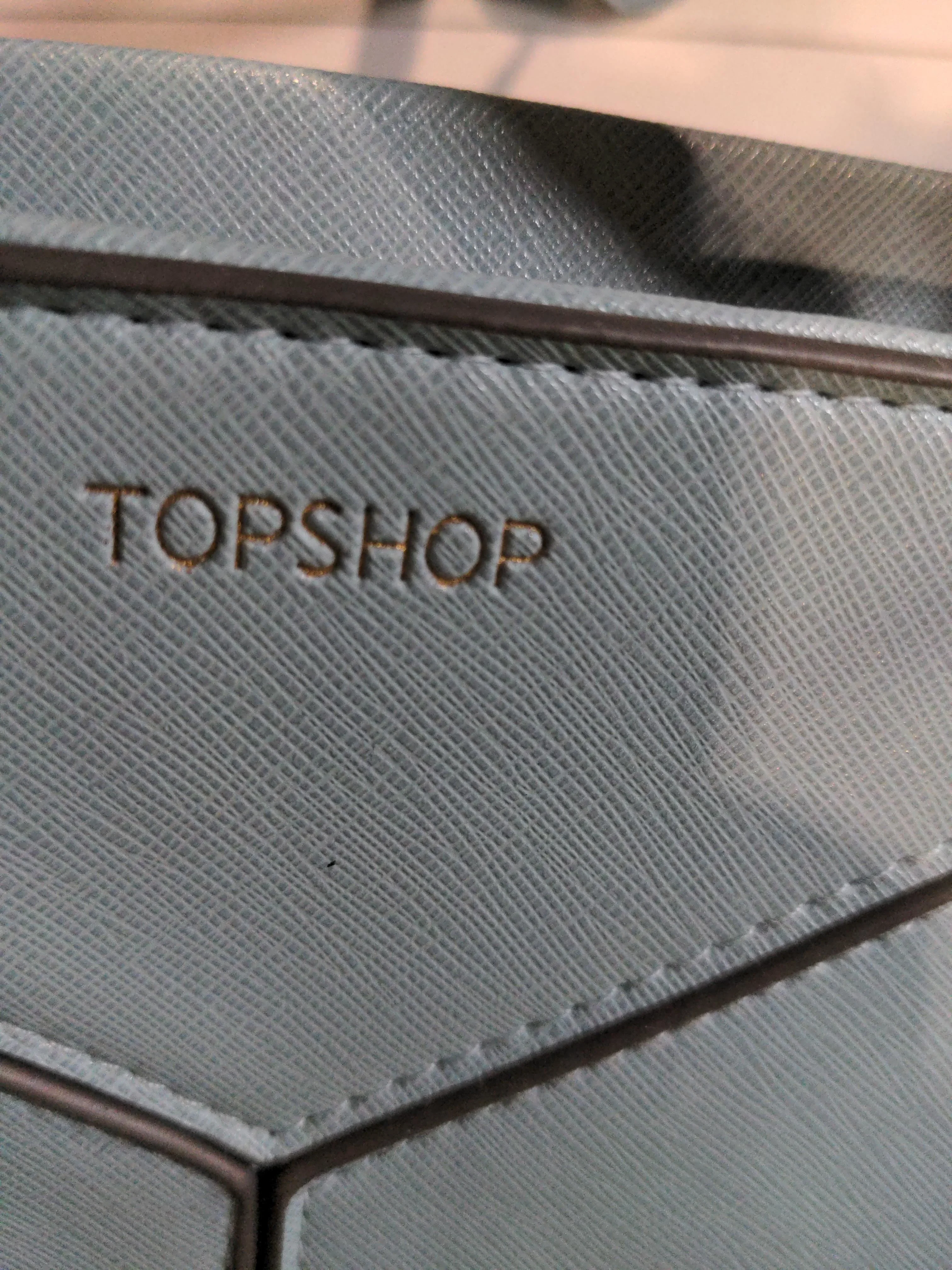Topshop Women's Bag Blue 100% Faux Leather Shoulder Bag - Image 6