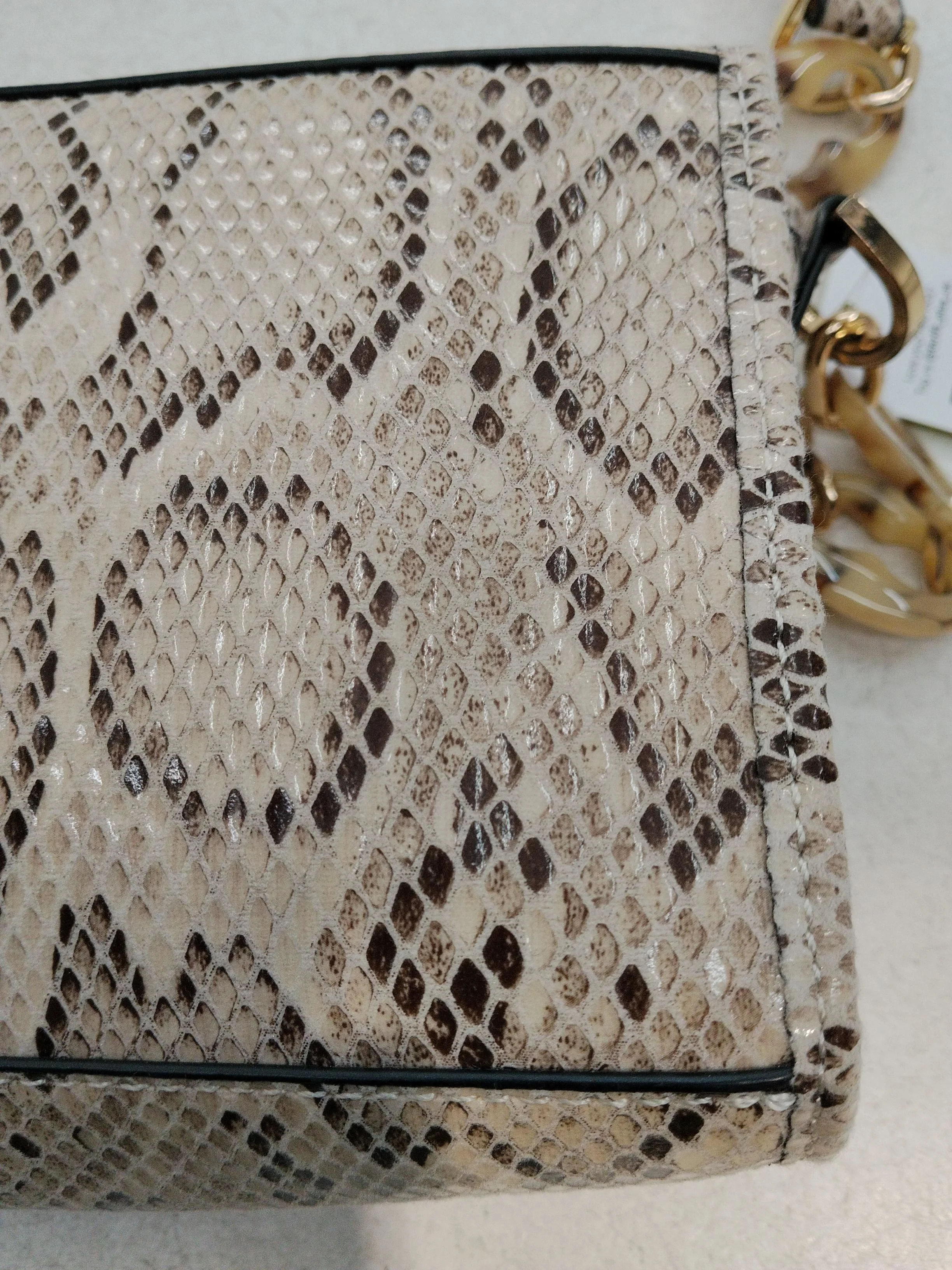 Topshop Women's Bag Cream Animal Print Faux Leather with Polyester Crossbody - Image 3