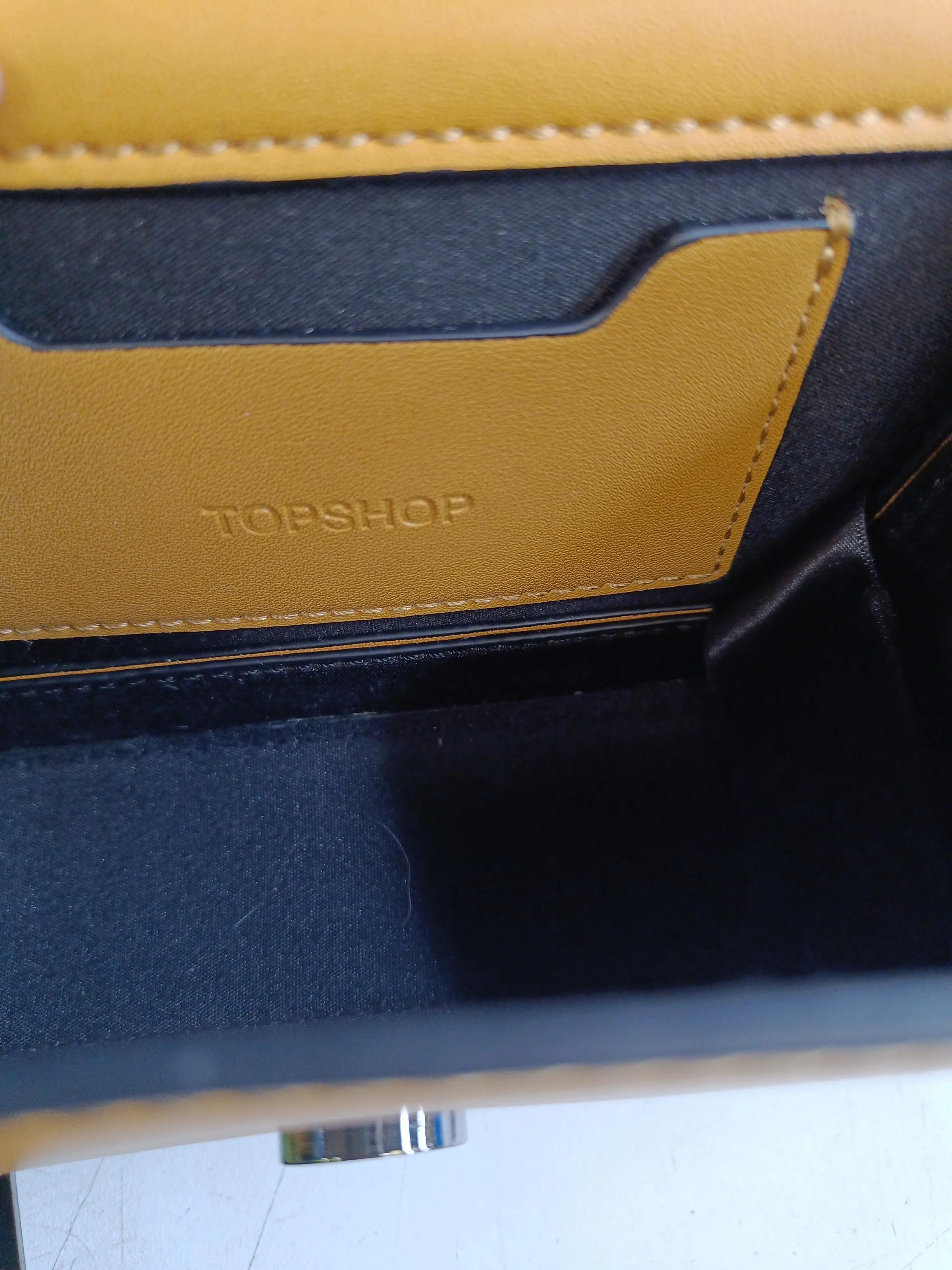 Topshop Women's Bag Yellow 100% Faux Leather Crossbody - Image 6