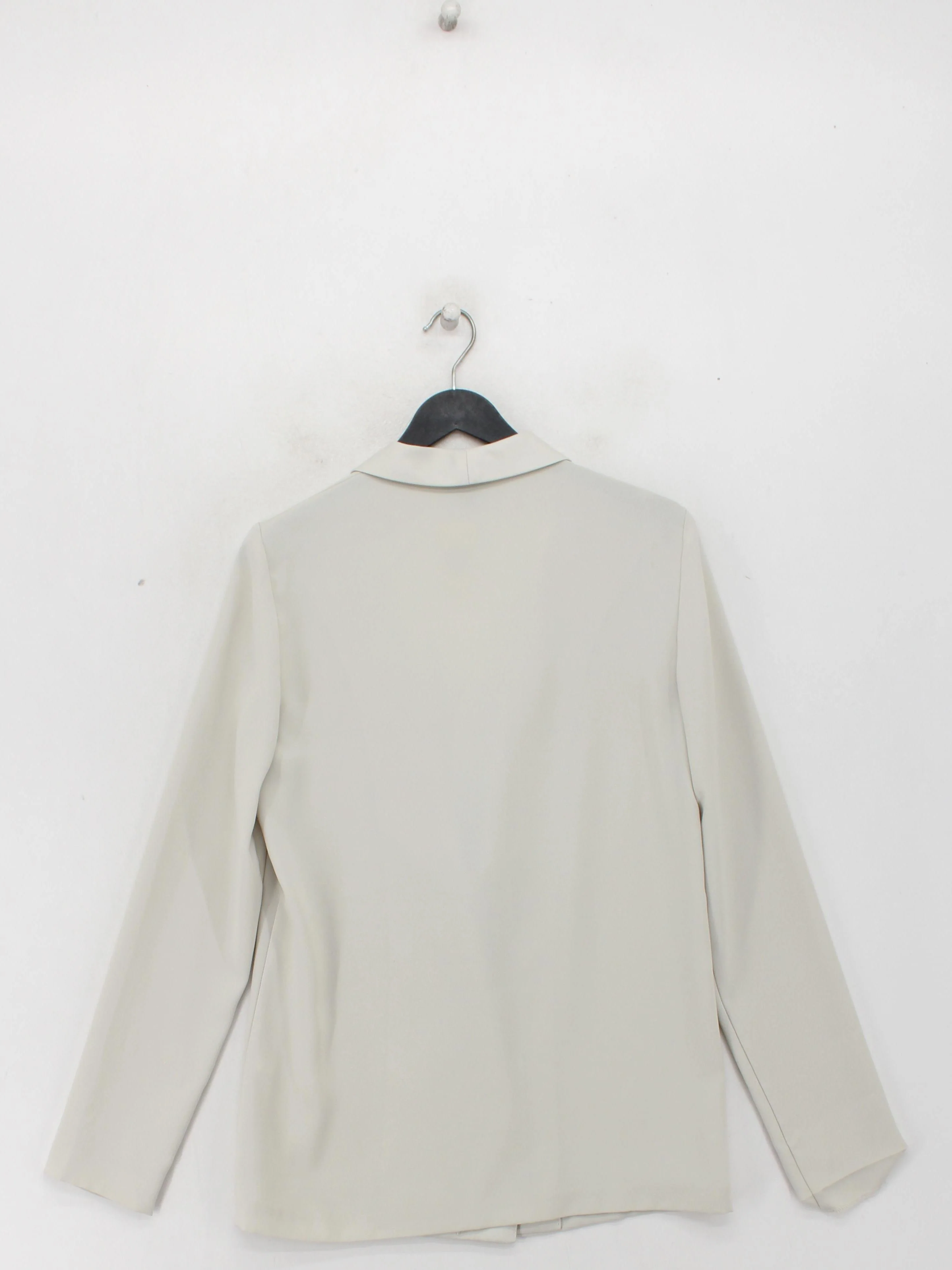 Topshop Women's Blazer UK 10 Cream 100% Polyester Overcoat - Image 2