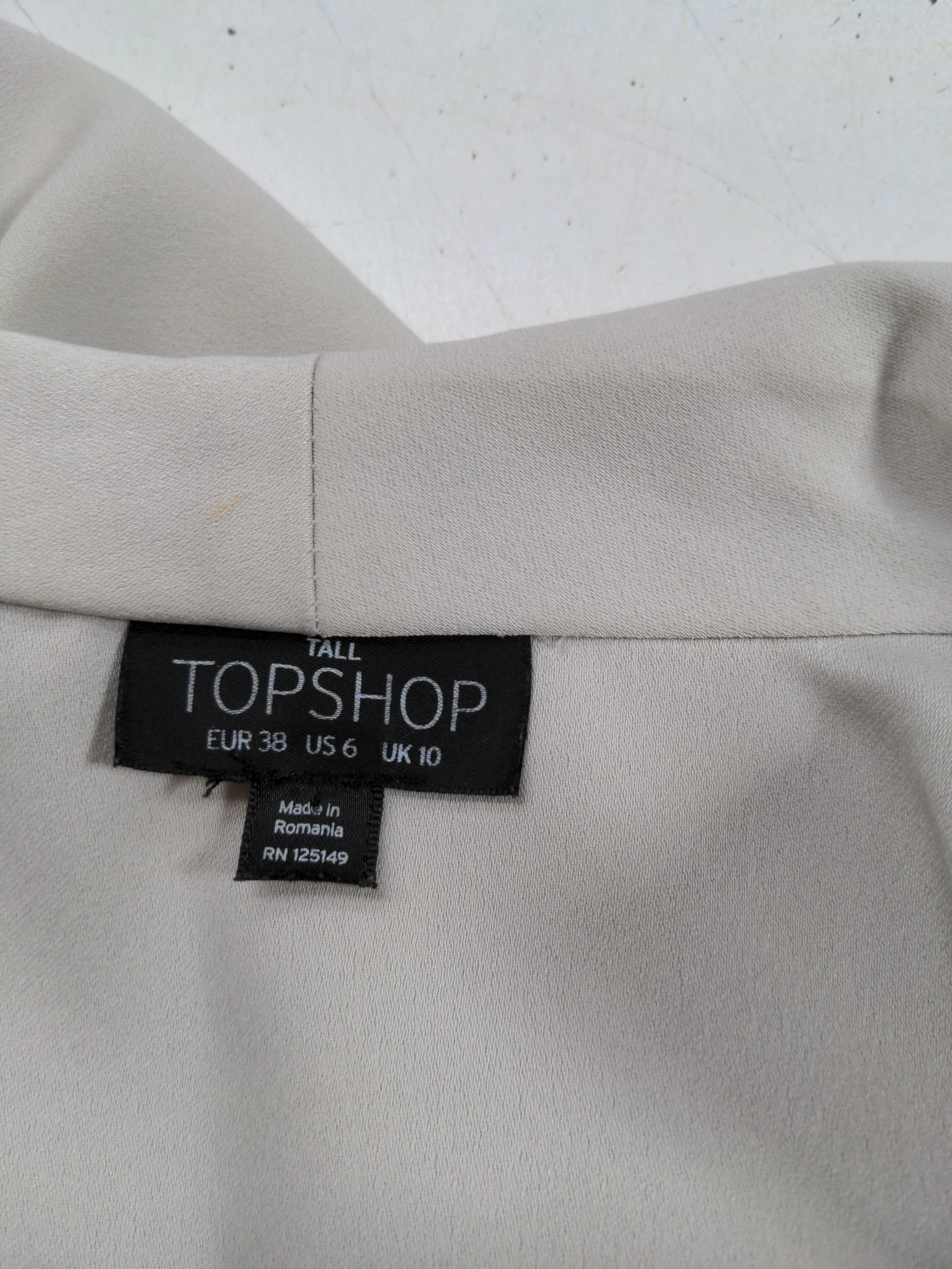 Topshop Women's Blazer UK 10 Cream 100% Polyester Overcoat - Image 6