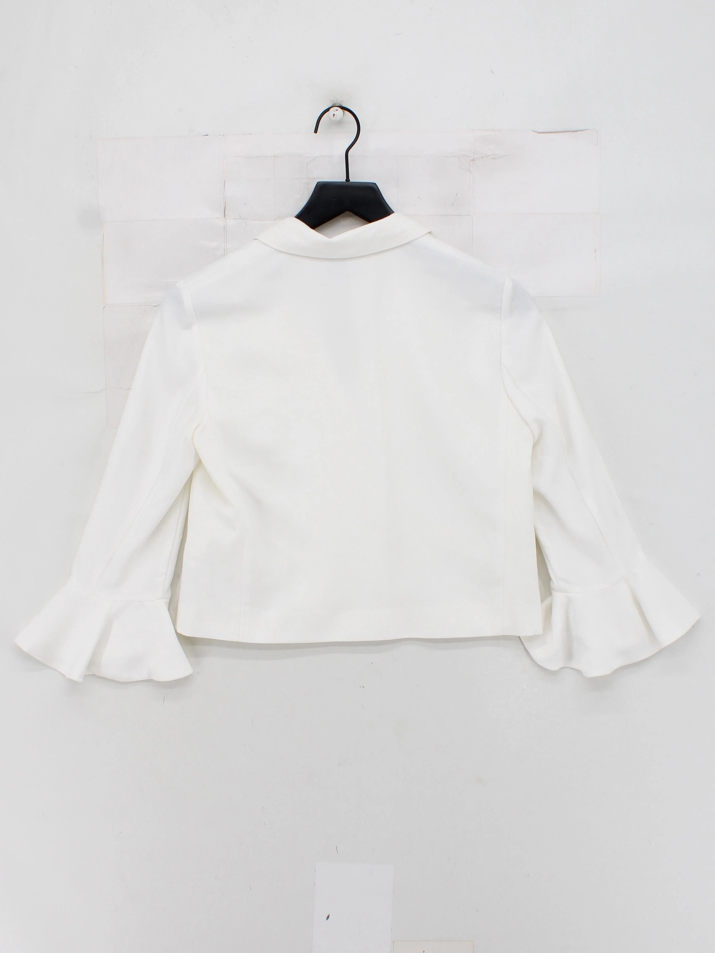 Topshop Women's Blazer UK 8 White 100% Polyester Overcoat - Image 2