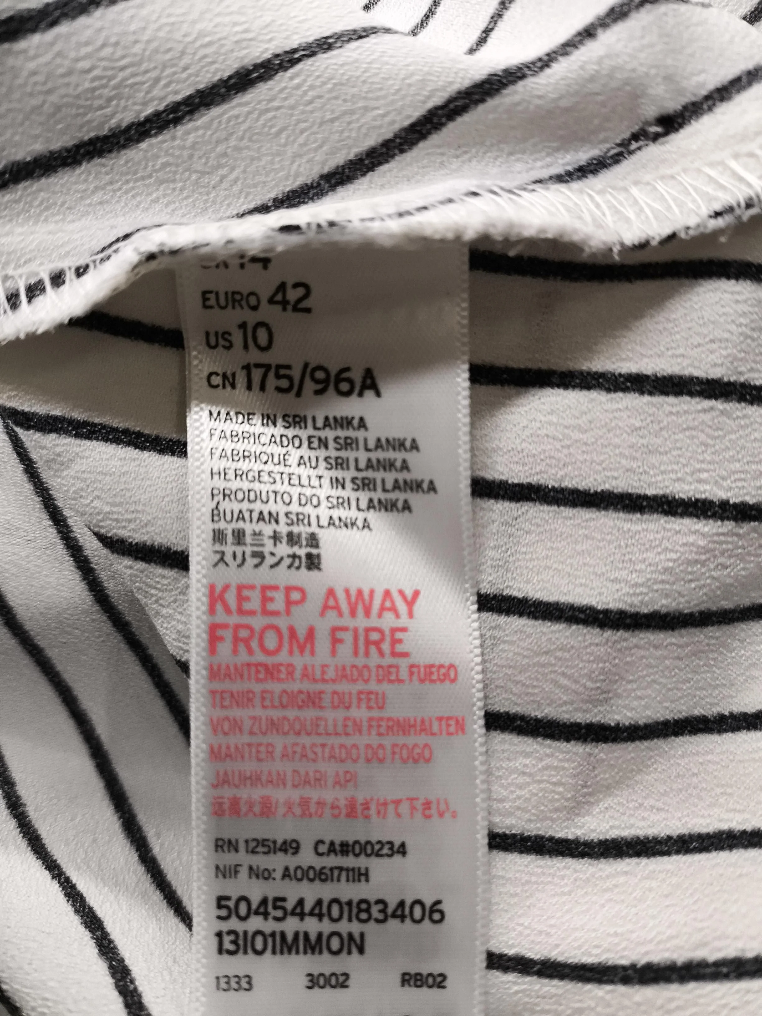 Topshop Women's Blouse L White Striped 100% Other Long Sleeve V-Neck Basic - Image 6