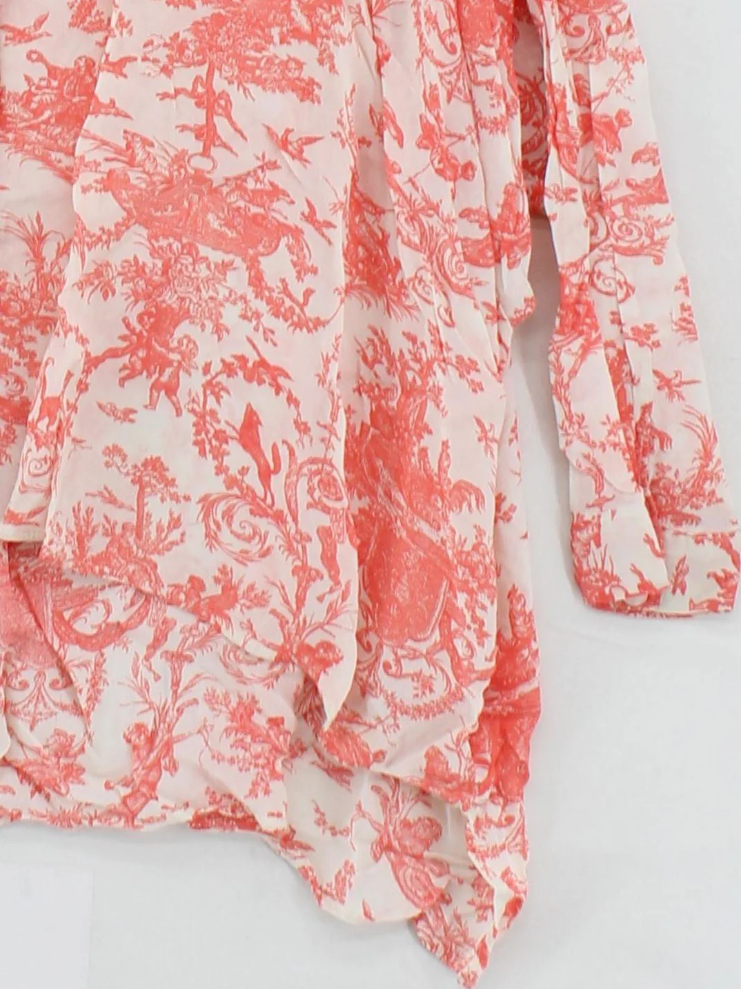 Topshop Women's Blouse M Multi 100% Other Long Sleeve Collared Basic - Image 4