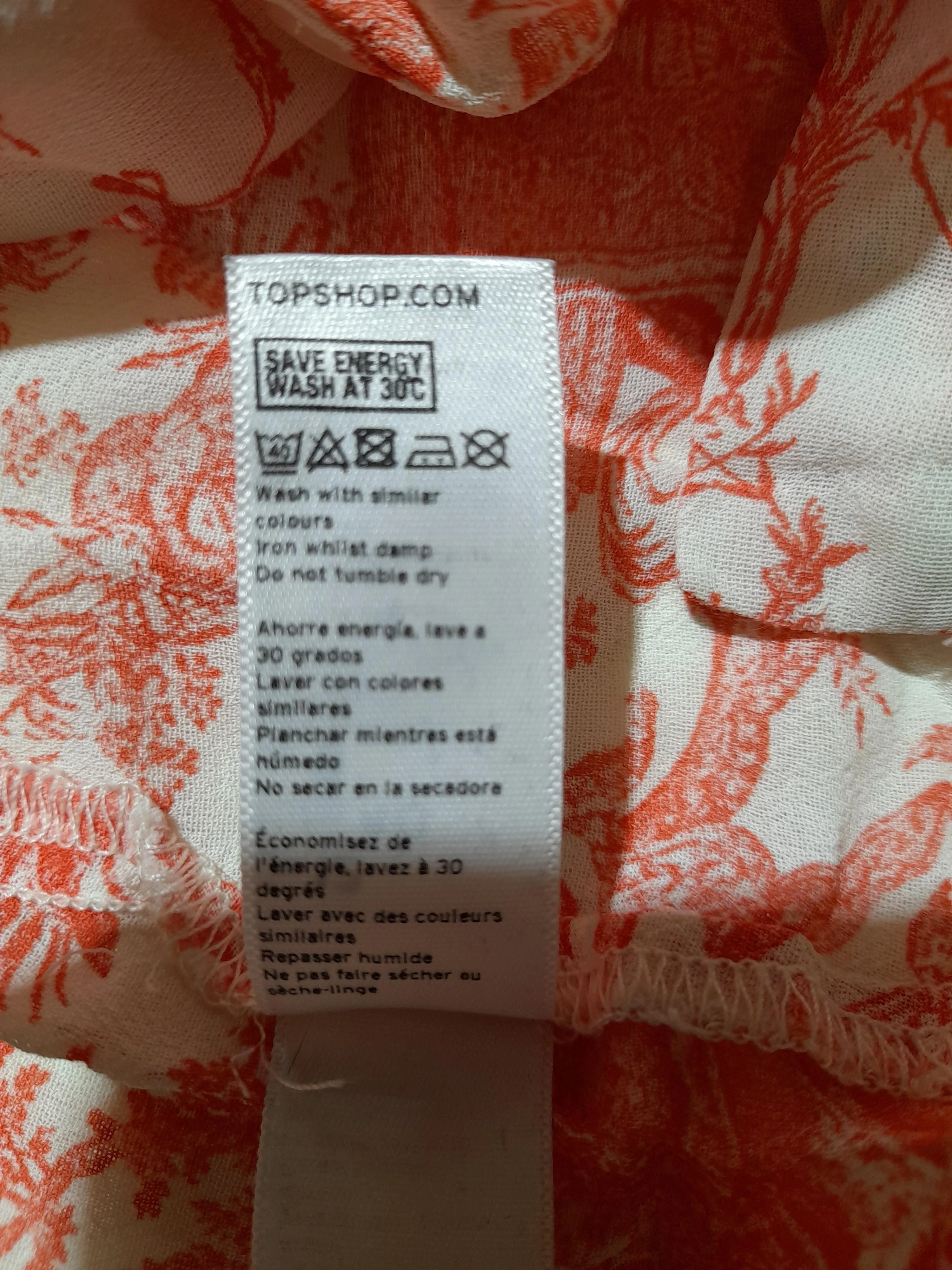 Topshop Women's Blouse M Multi 100% Other Long Sleeve Collared Basic - Image 6