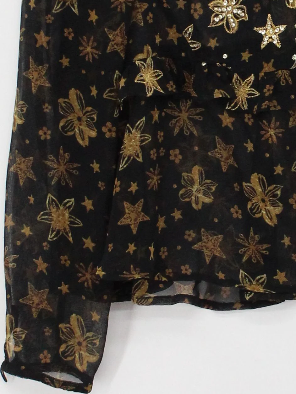 Topshop Women's Blouse S Black Polyester with Other Basic - Image 4