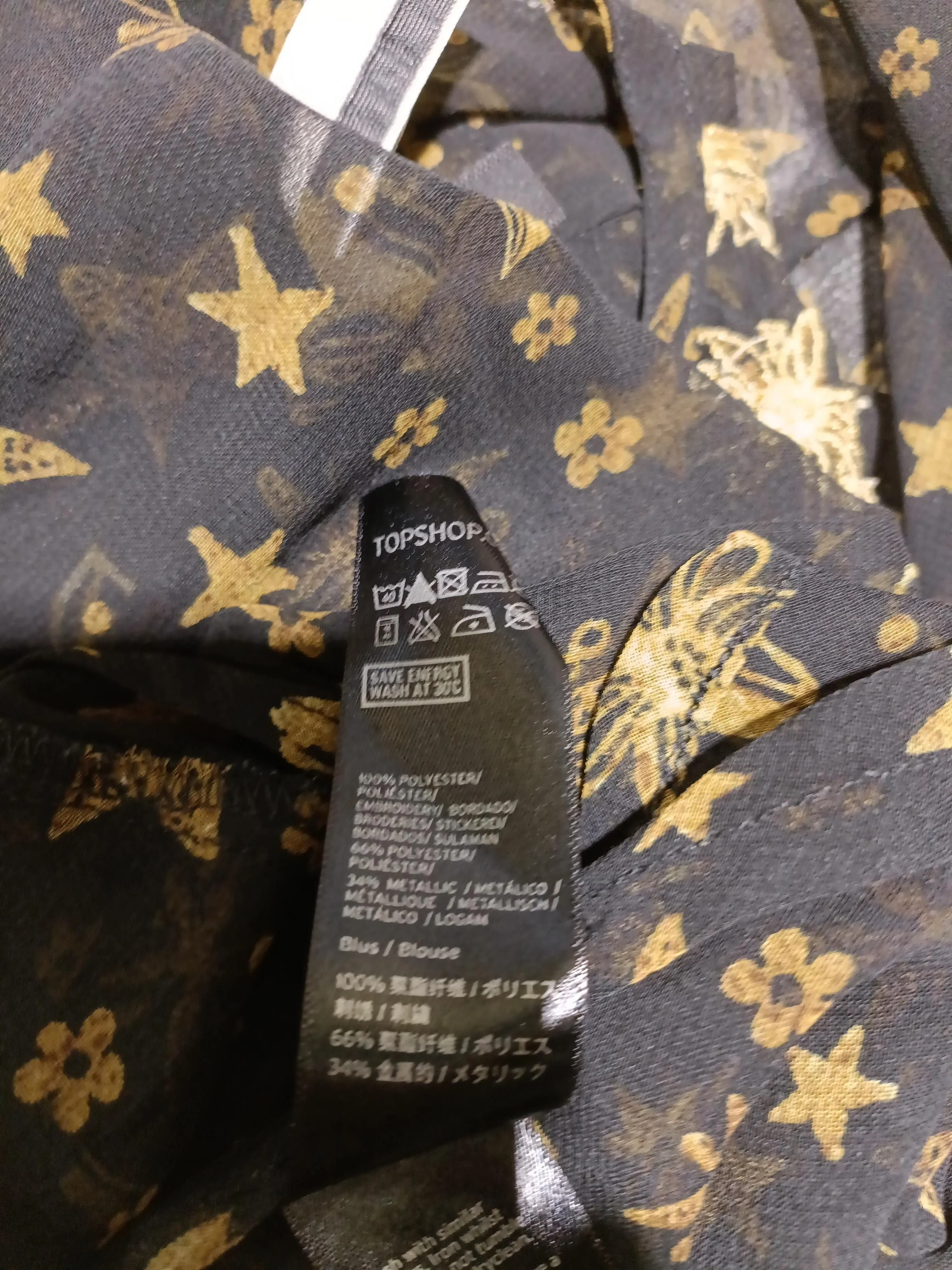 Topshop Women's Blouse S Black Polyester with Other Basic - Image 6