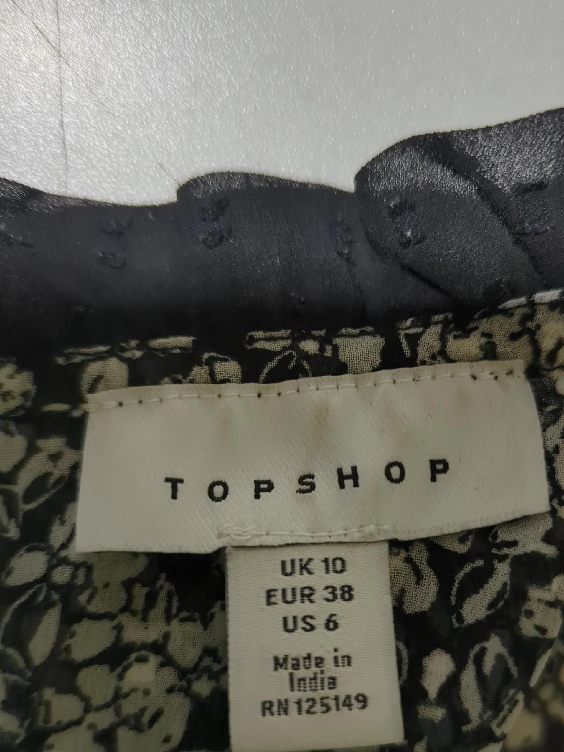 Topshop Women's Blouse UK 10 Multi 100% Polyester Basic - Image 5