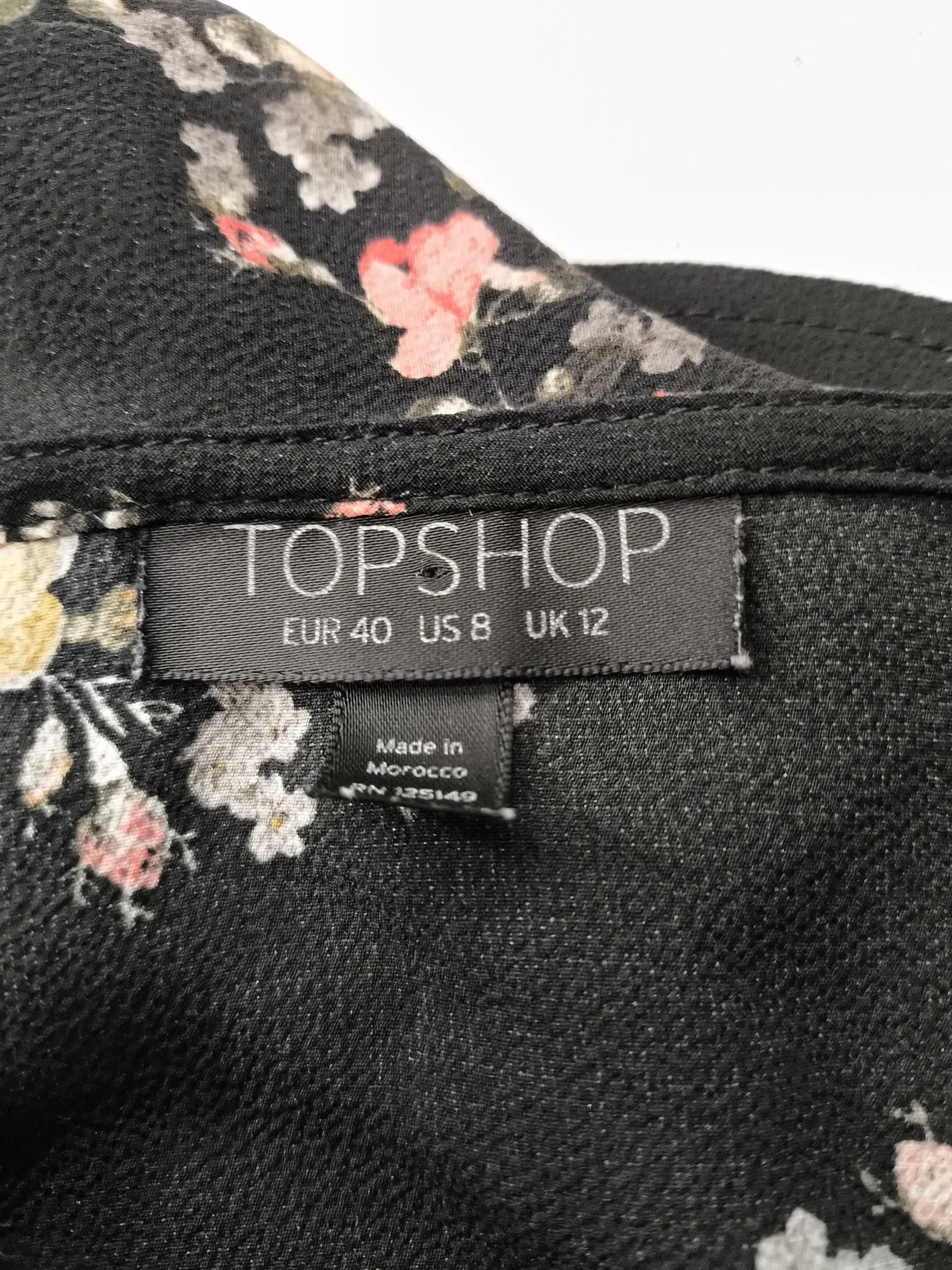 Topshop Women's Blouse UK 12 Black Polyester with Elastane Basic - Image 5