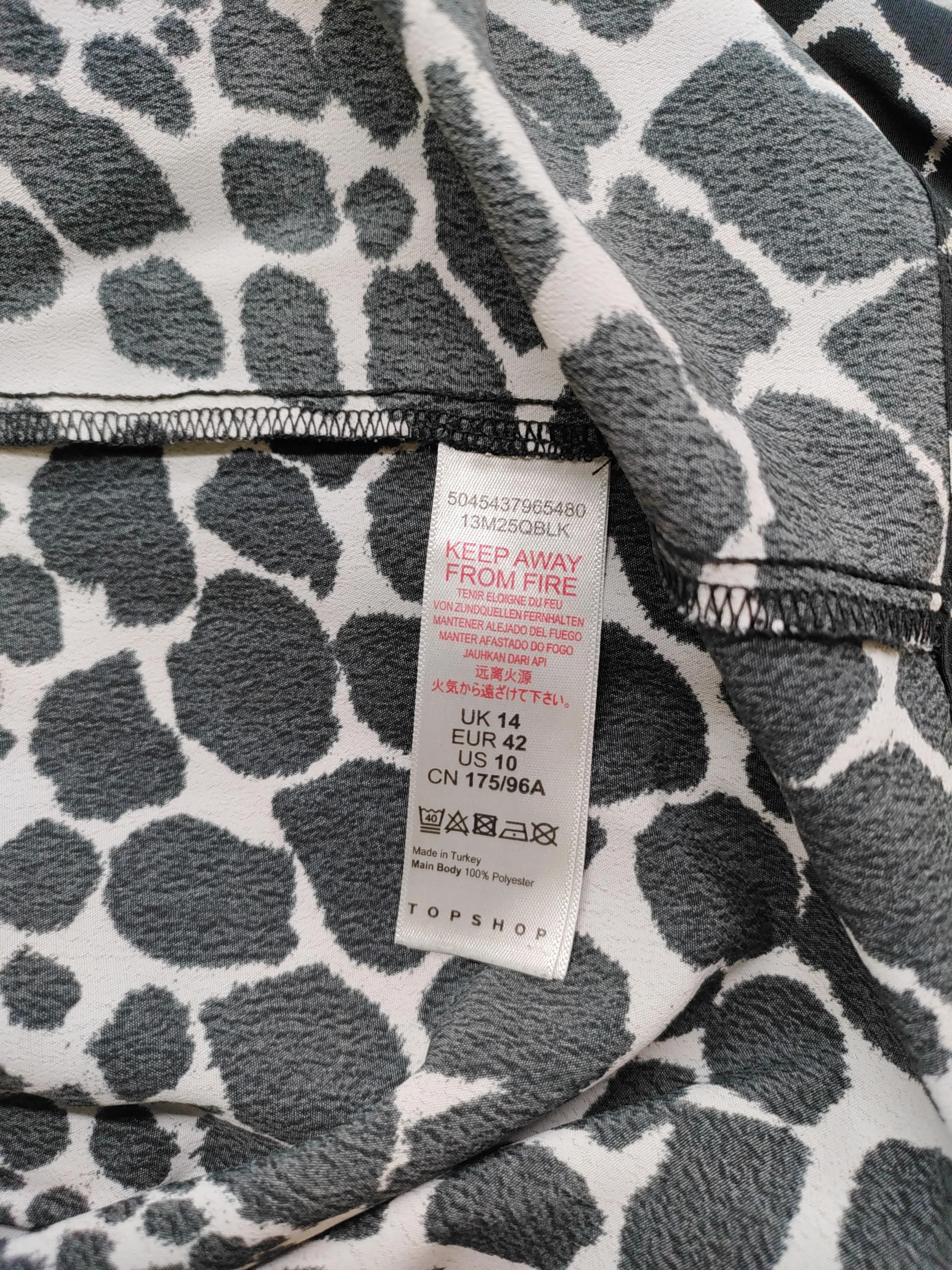 Topshop Women's Blouse UK 14 Multi 100% Polyester Basic - Image 6