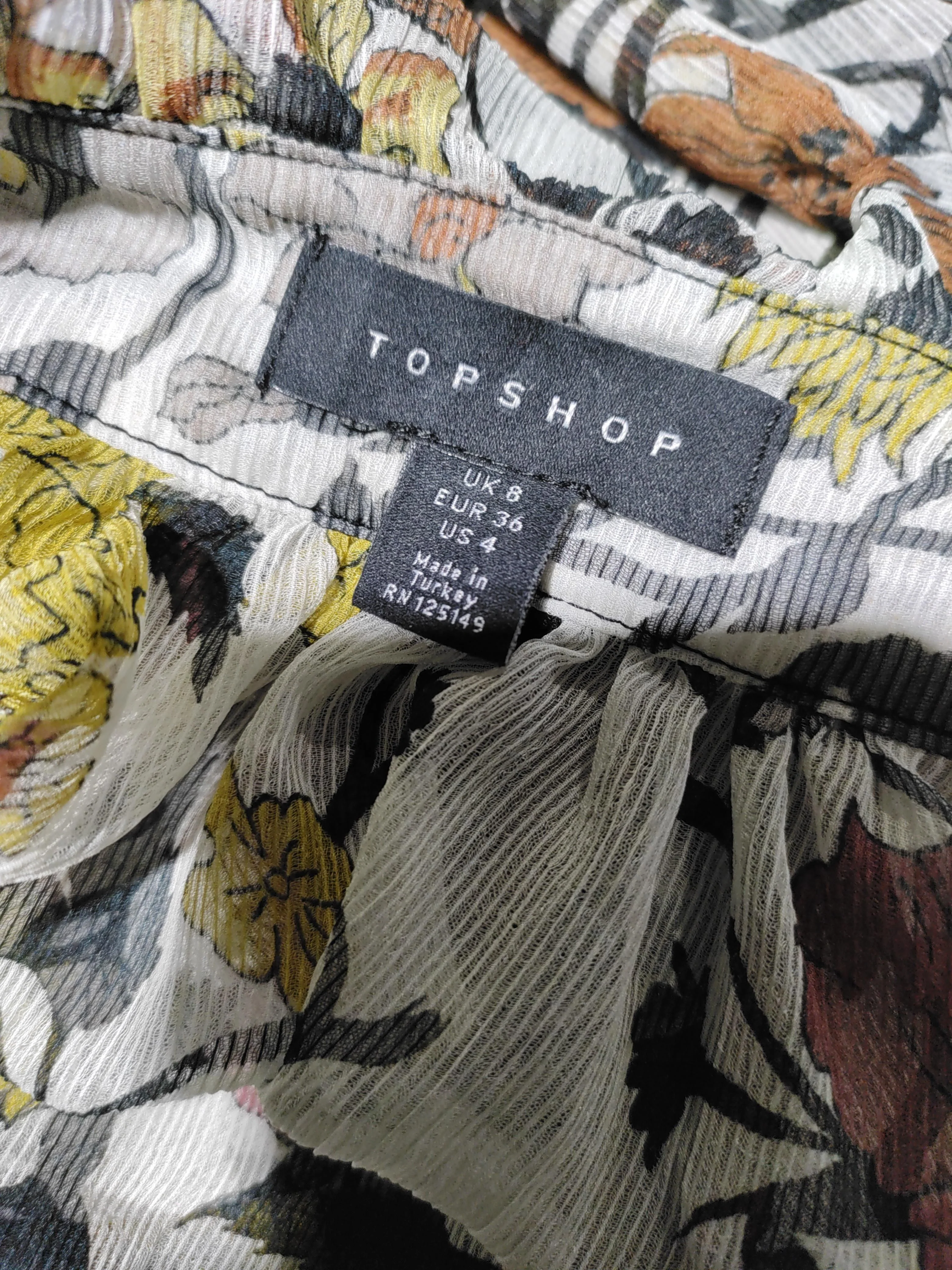 Topshop Women's Blouse UK 8 Multi 100% Polyester Basic - Image 5