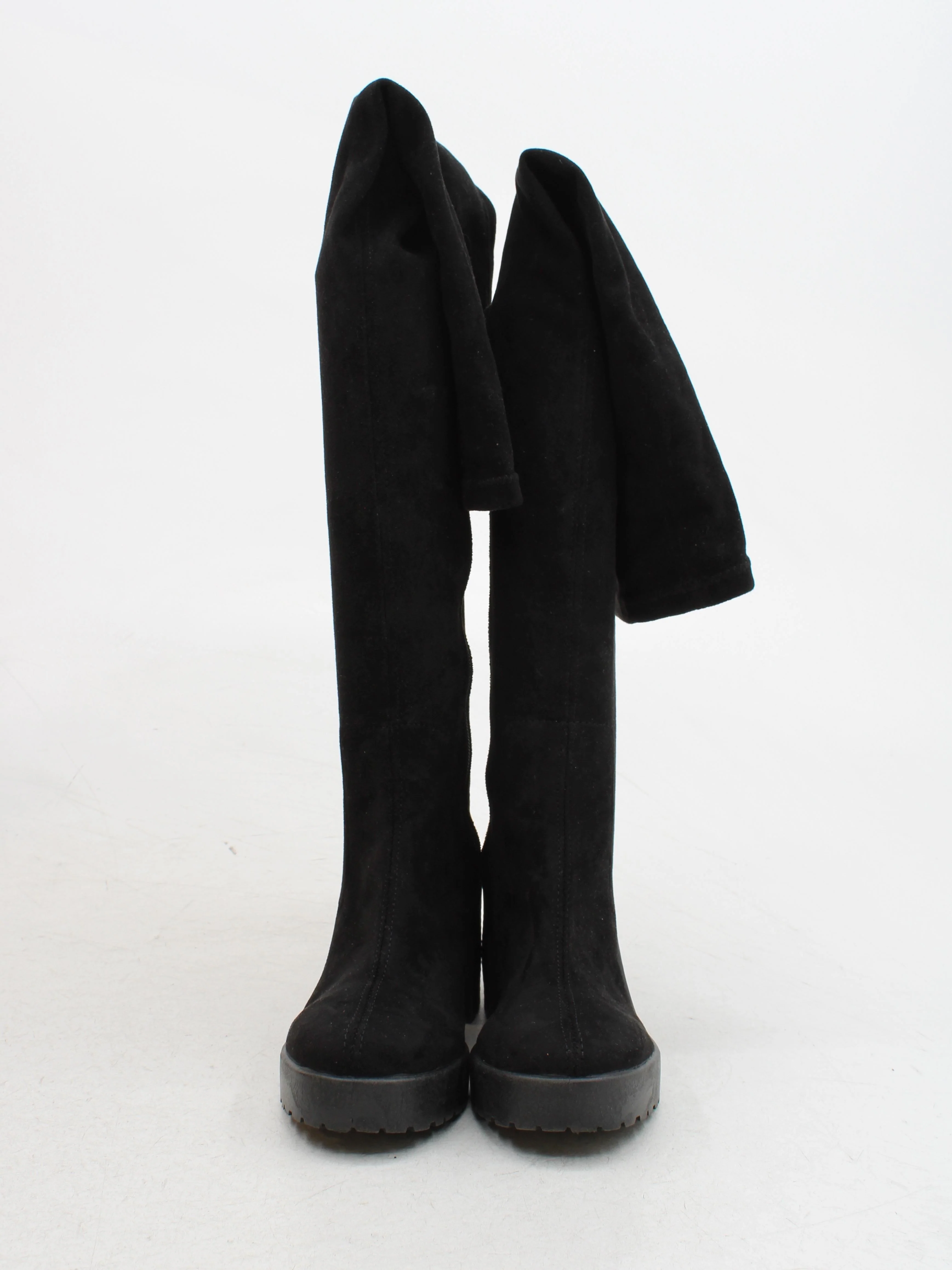 Topshop Women's Boots UK 5 Black 100% Suede Platform - Image 2