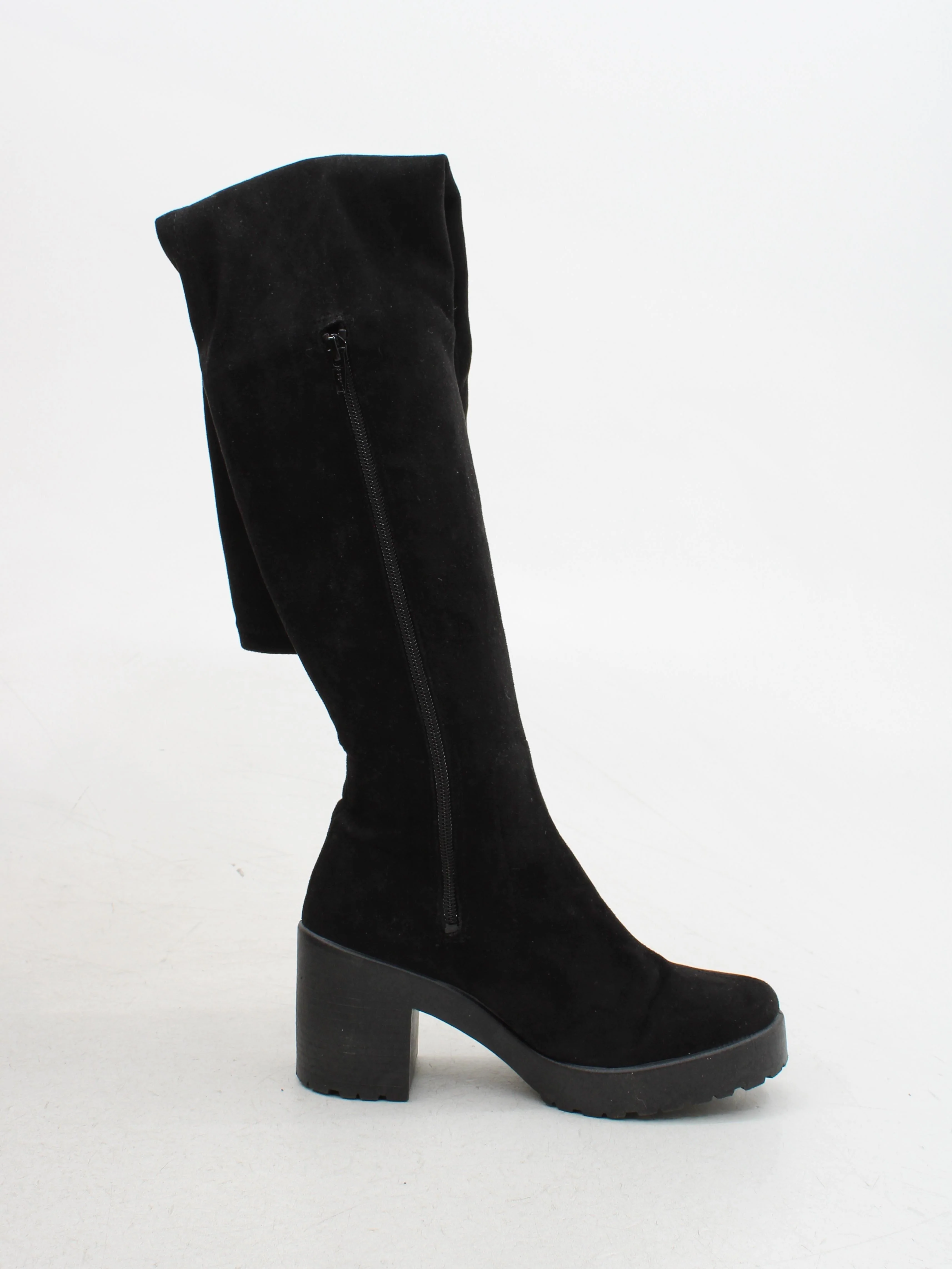 Topshop Women's Boots UK 5 Black 100% Suede Platform - Image 5