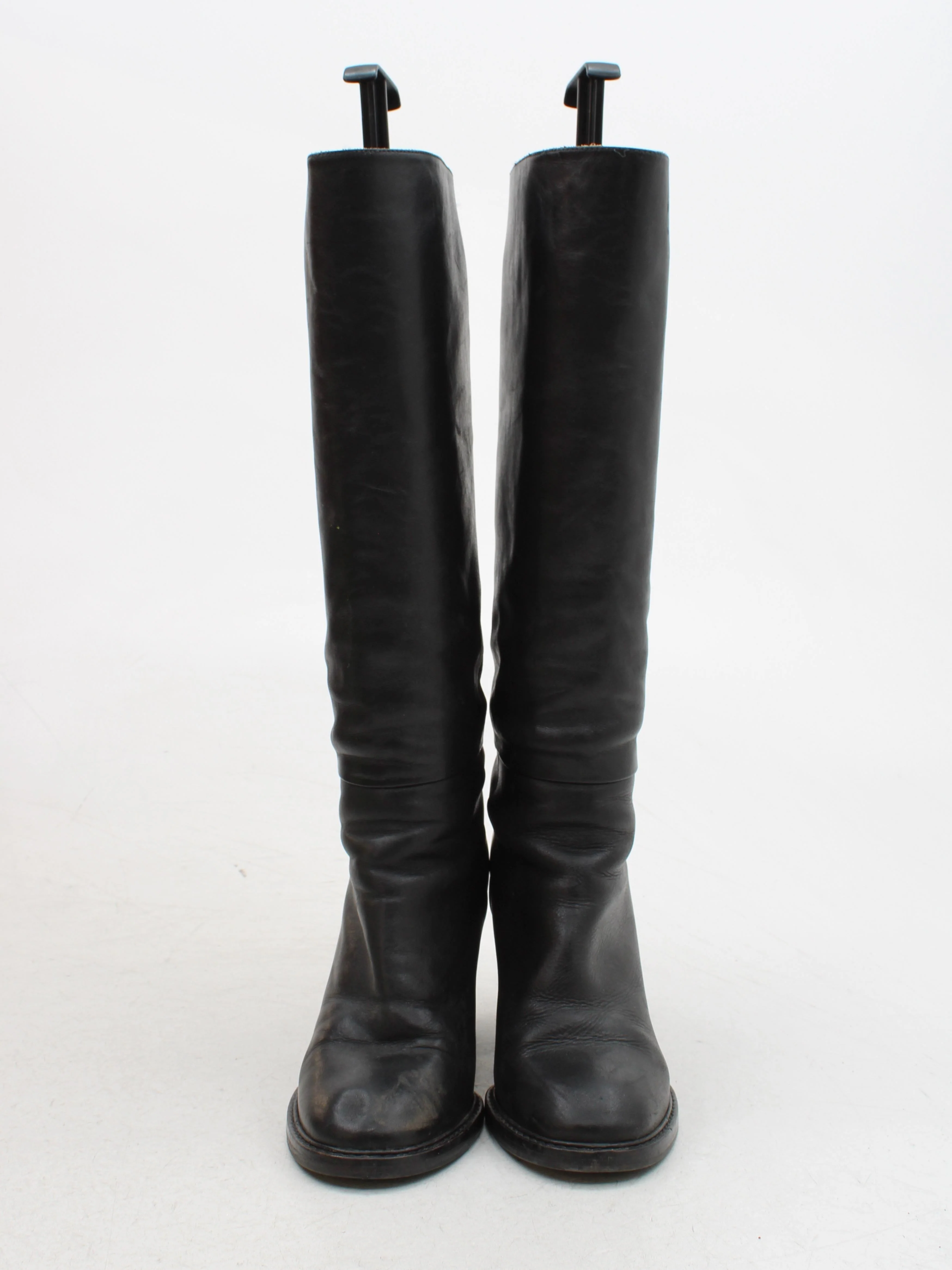 Topshop Women's Boots UK 6 Black 100% Leather Riding Boot - Image 2
