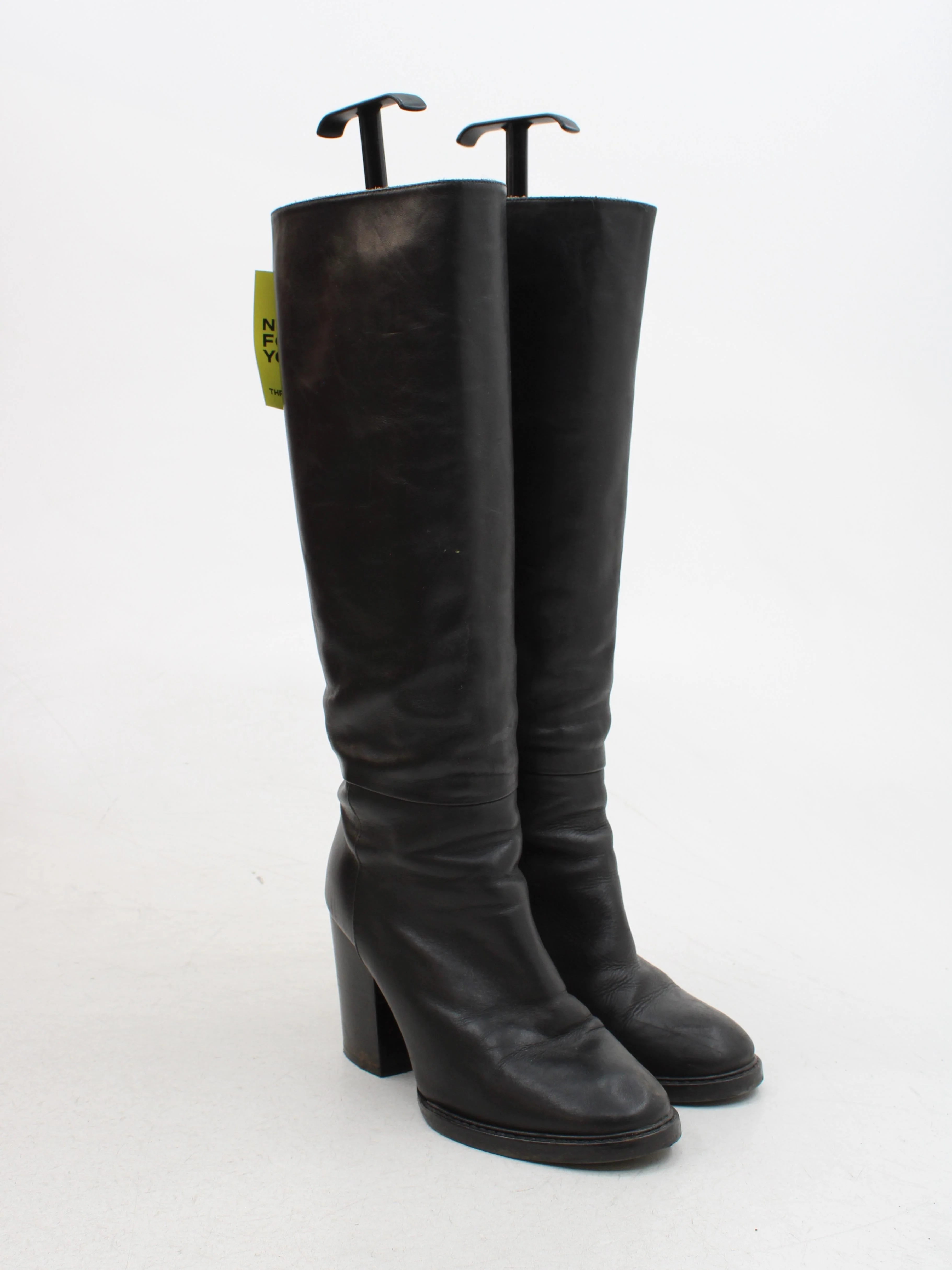 Topshop Women's Boots UK 6 Black 100% Leather Riding Boot - Image 4