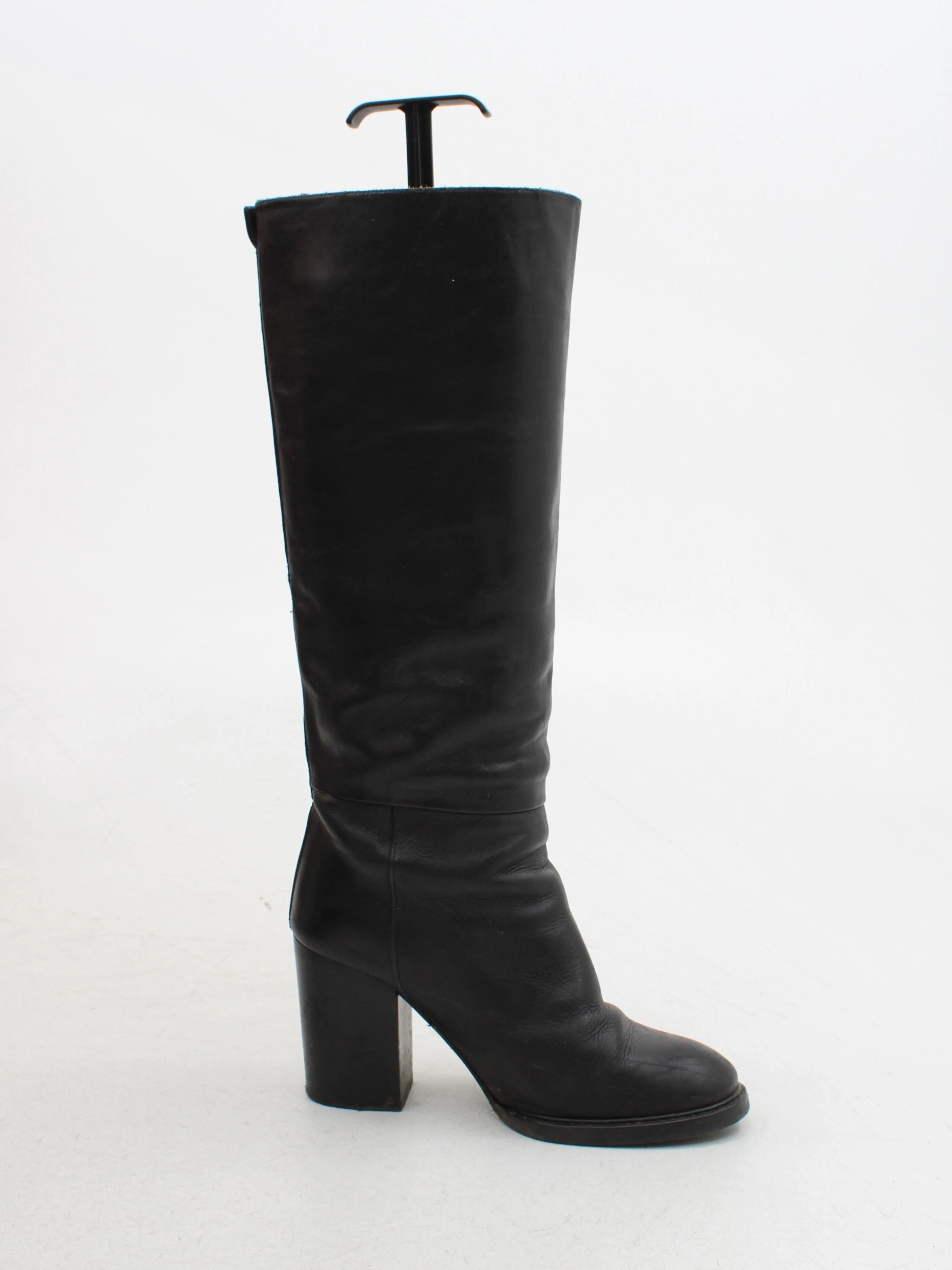 Topshop Women's Boots UK 6 Black 100% Leather Riding Boot - Image 5