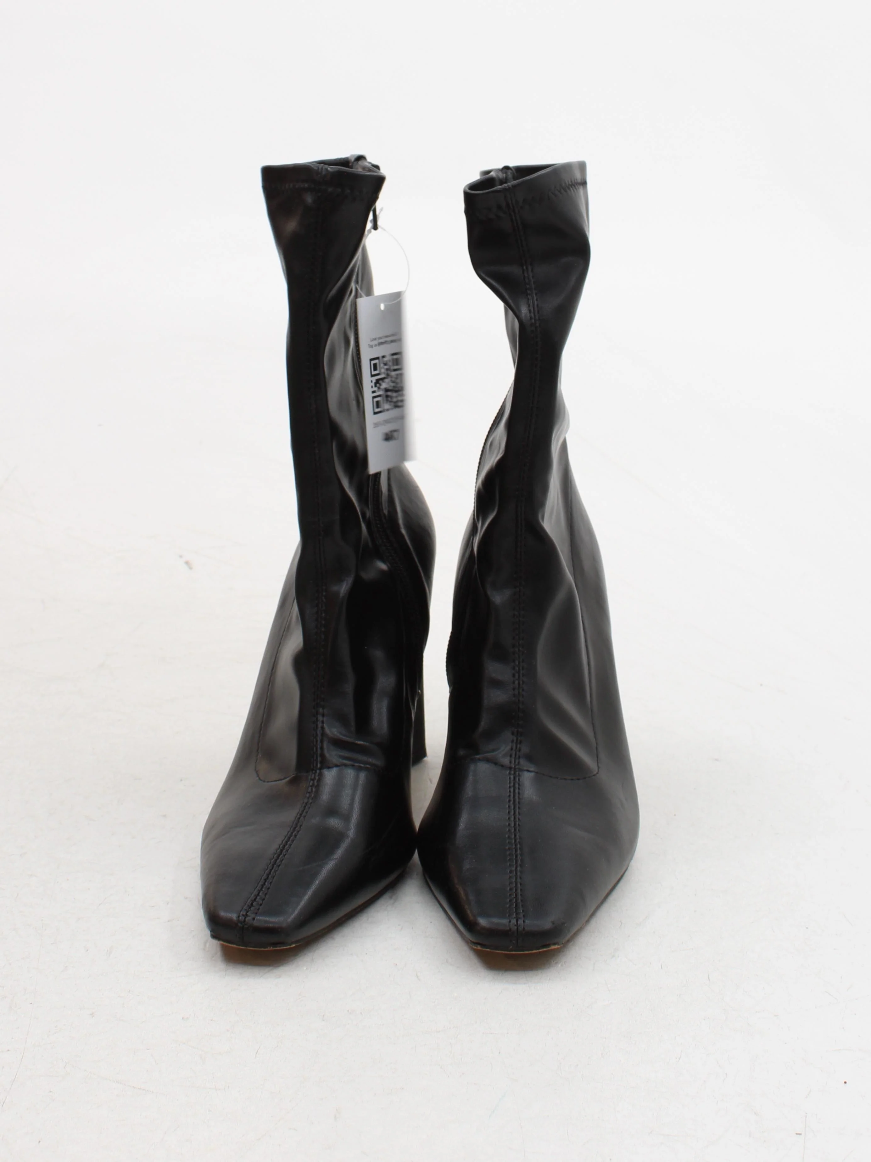 Topshop Women's Boots UK 7 Black 100% Faux Leather Platform - Image 2