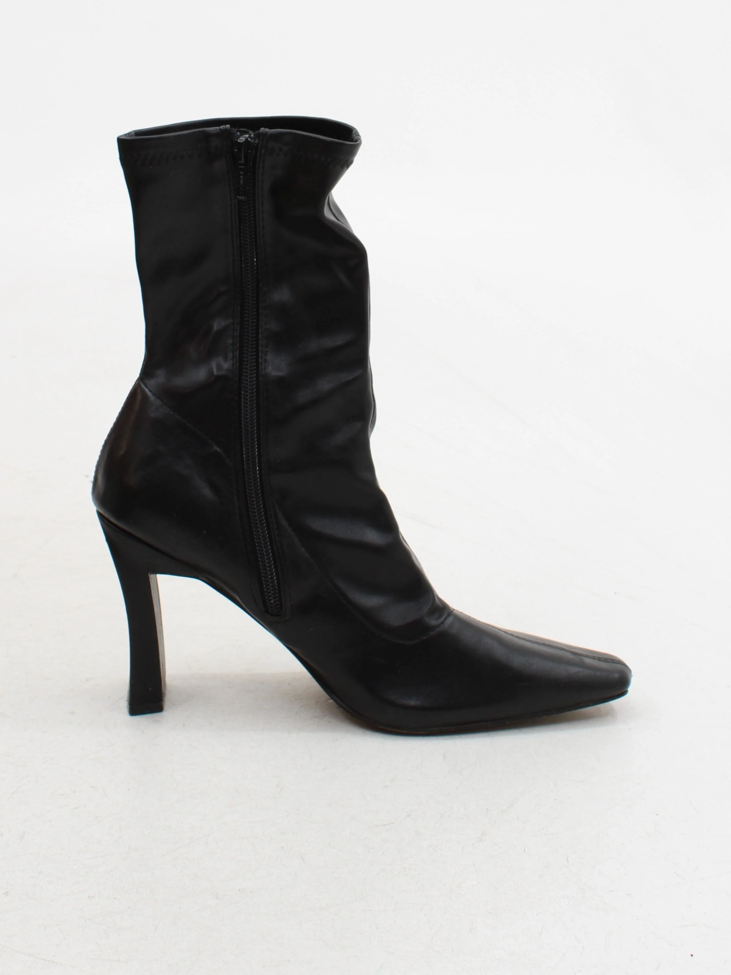 Topshop Women's Boots UK 7 Black 100% Faux Leather Platform - Image 5