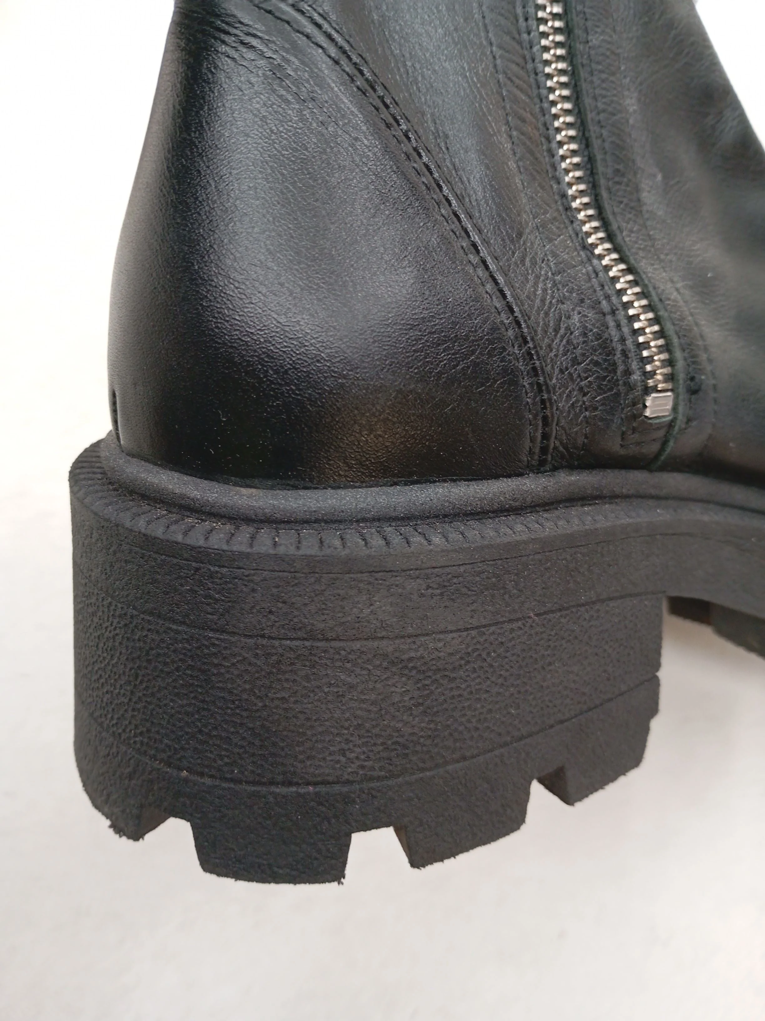 Topshop Women's Boots UK 7 Black 100% Leather Platform - Image 8