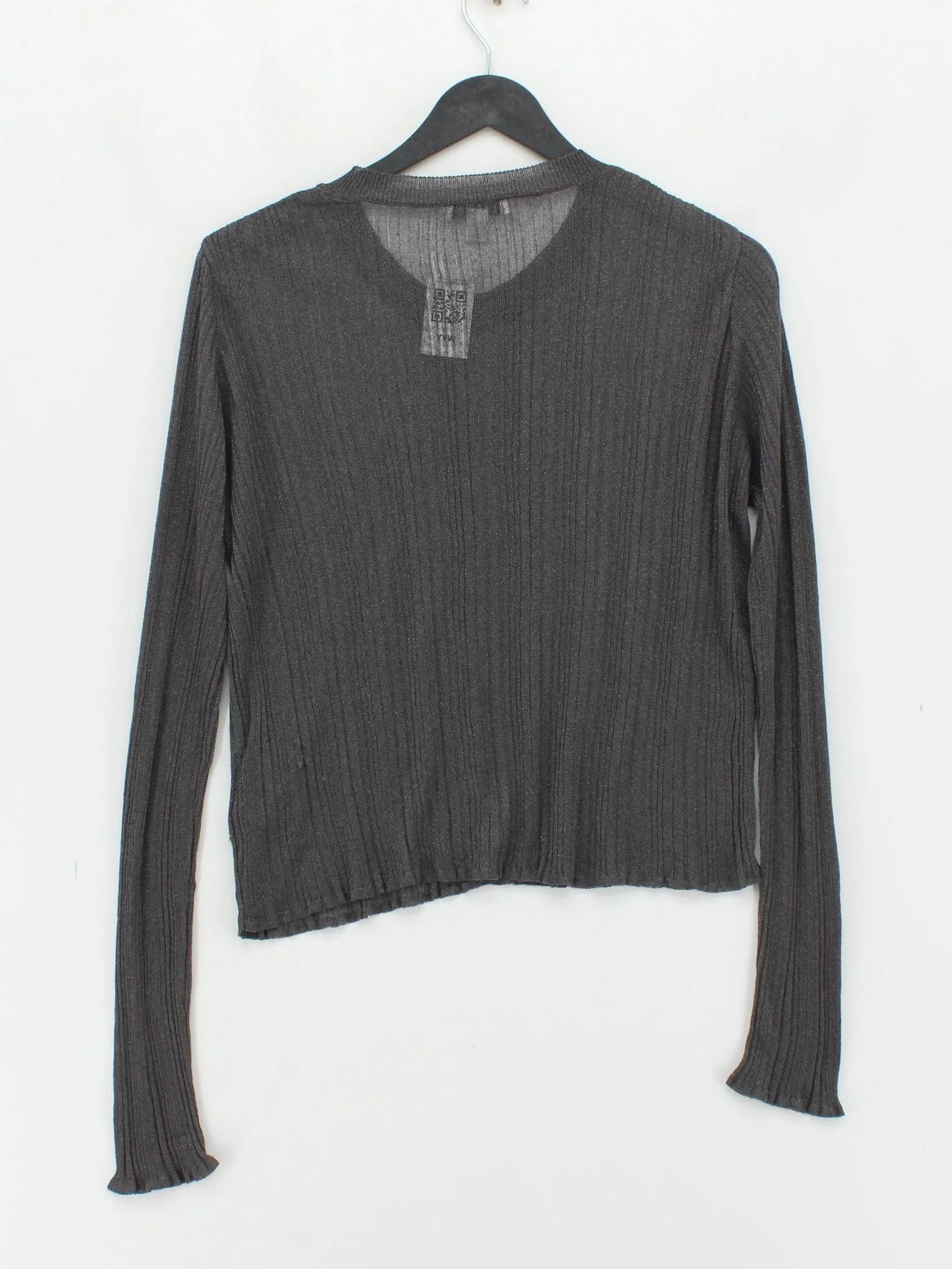 Topshop Women's Cardigan M Grey Viscose with Polyester Round Neck Cardigan - Image 2