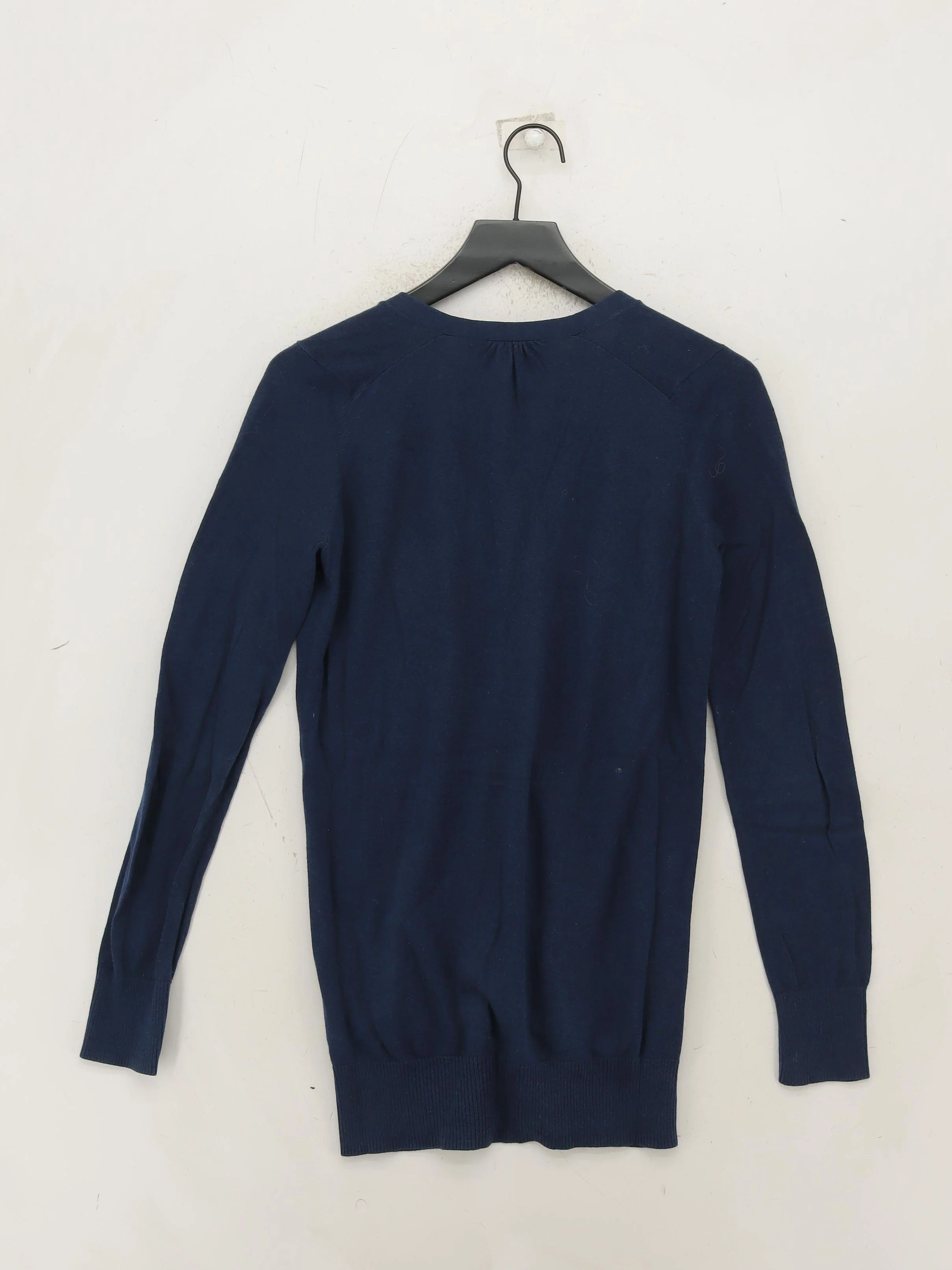 Topshop Women's Cardigan UK 10 Blue Cotton with Nylon, Elastane V-Neck Cardigan - Image 2