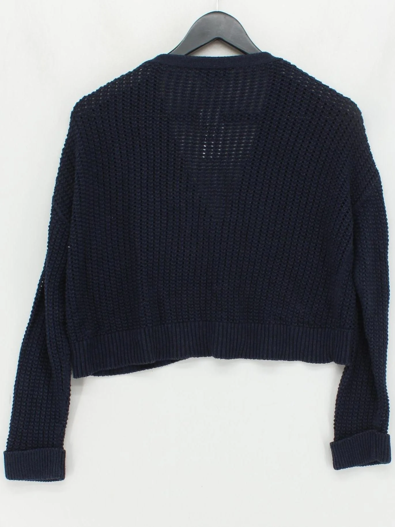 Topshop Women's Cardigan UK 12 Blue Cotton with Acrylic V-Neck Cardigan - Image 2