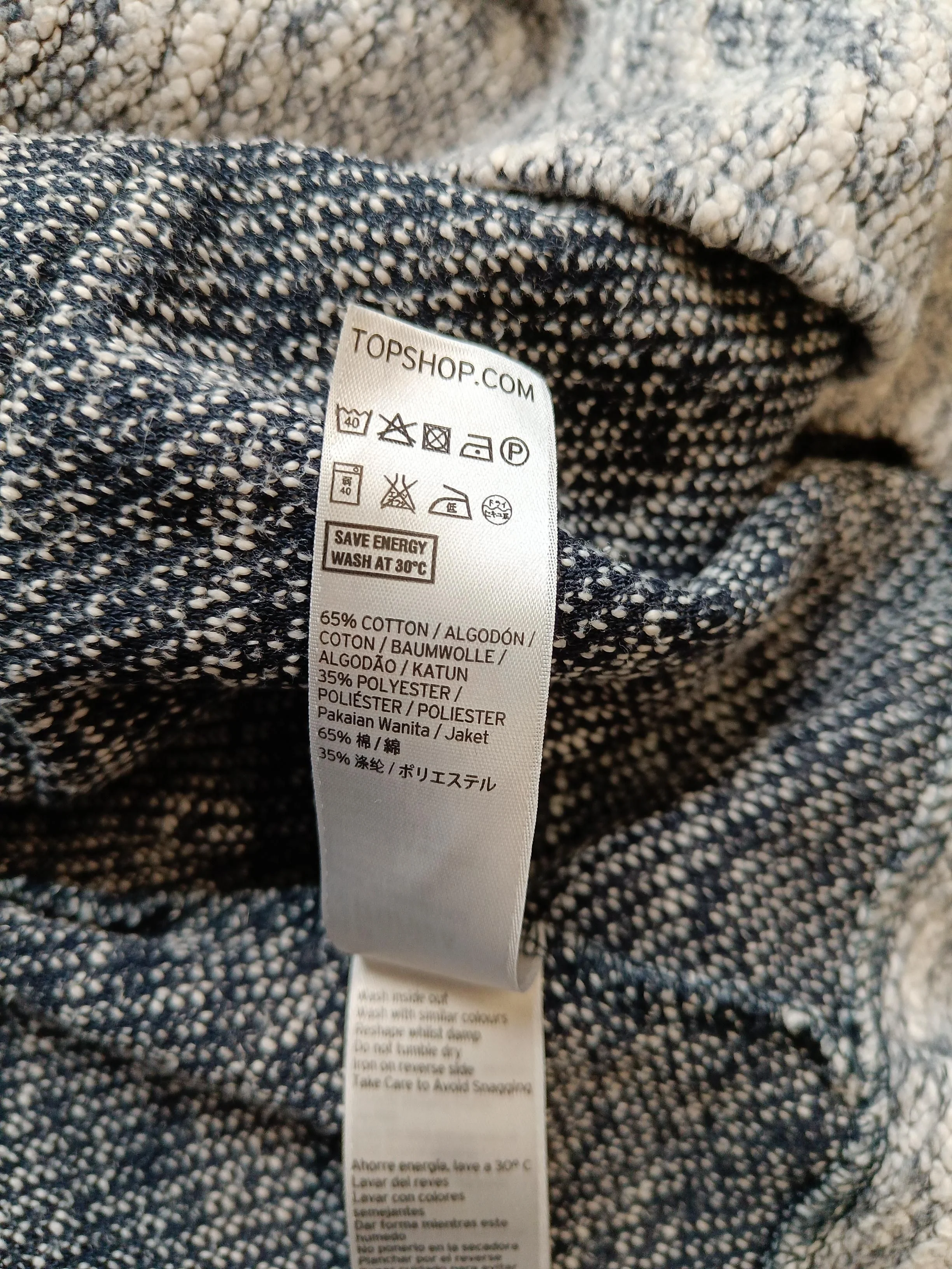 Topshop Women's Cardigan UK 12 Multi Cotton with Polyester Collared Cardigan - Image 6