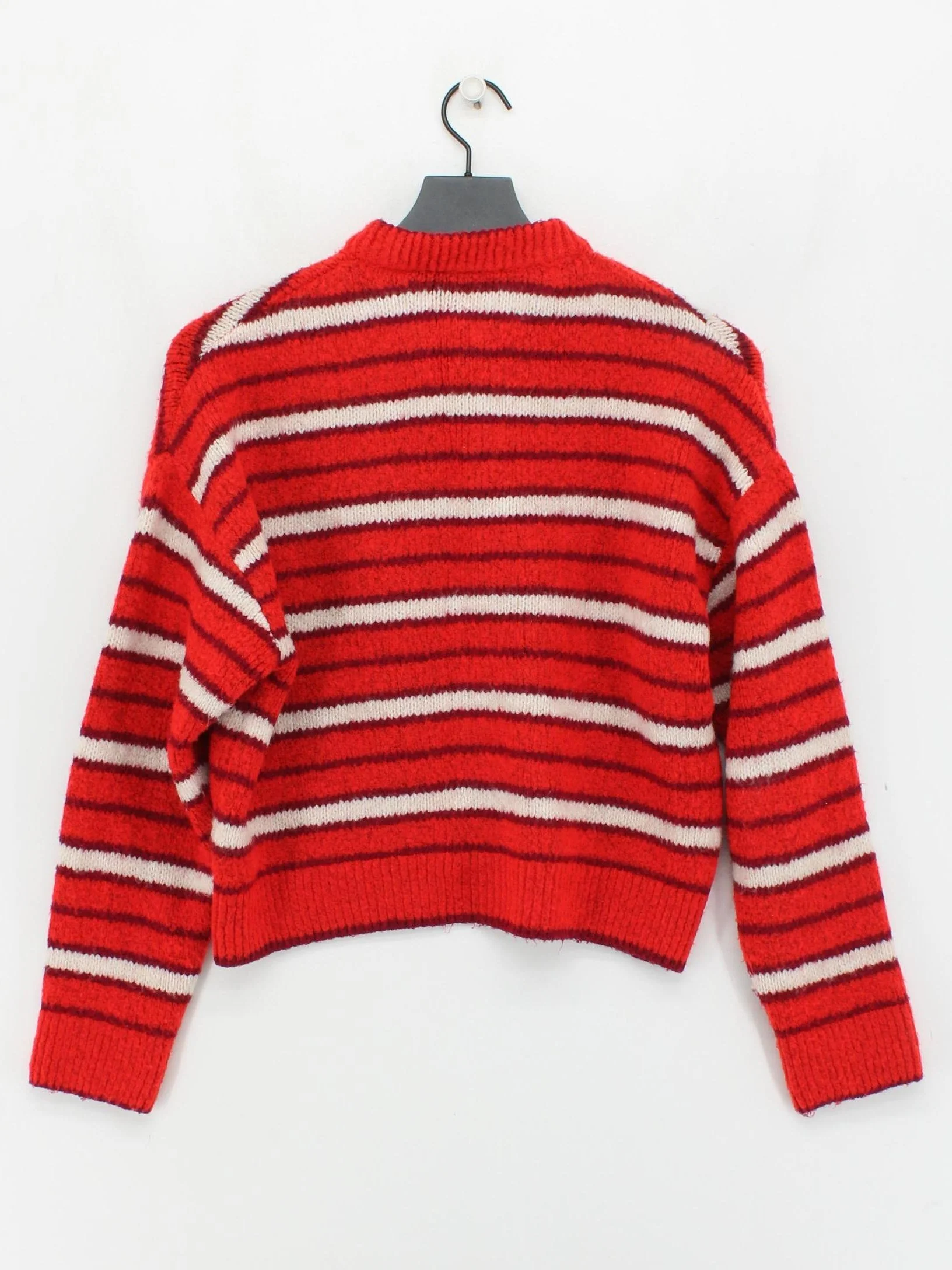 Topshop Women's Cardigan UK 8 Red Acrylic with Polyester Cardigan - Image 2