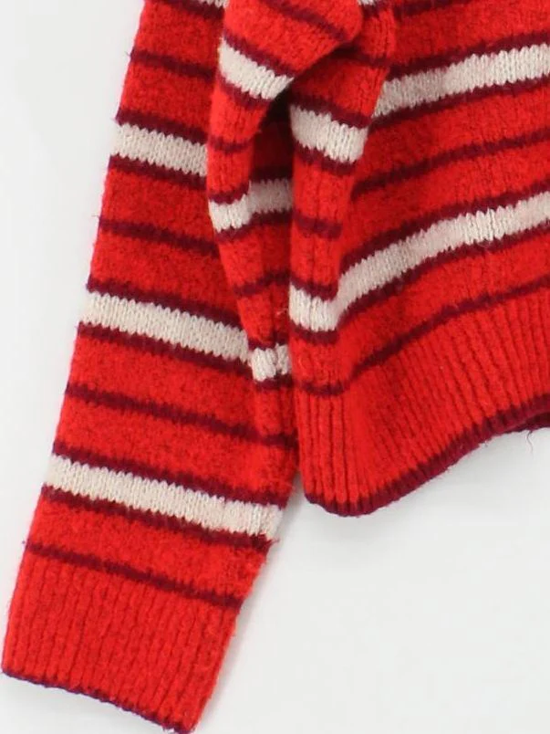 Topshop Women's Cardigan UK 8 Red Acrylic with Polyester Cardigan - Image 4