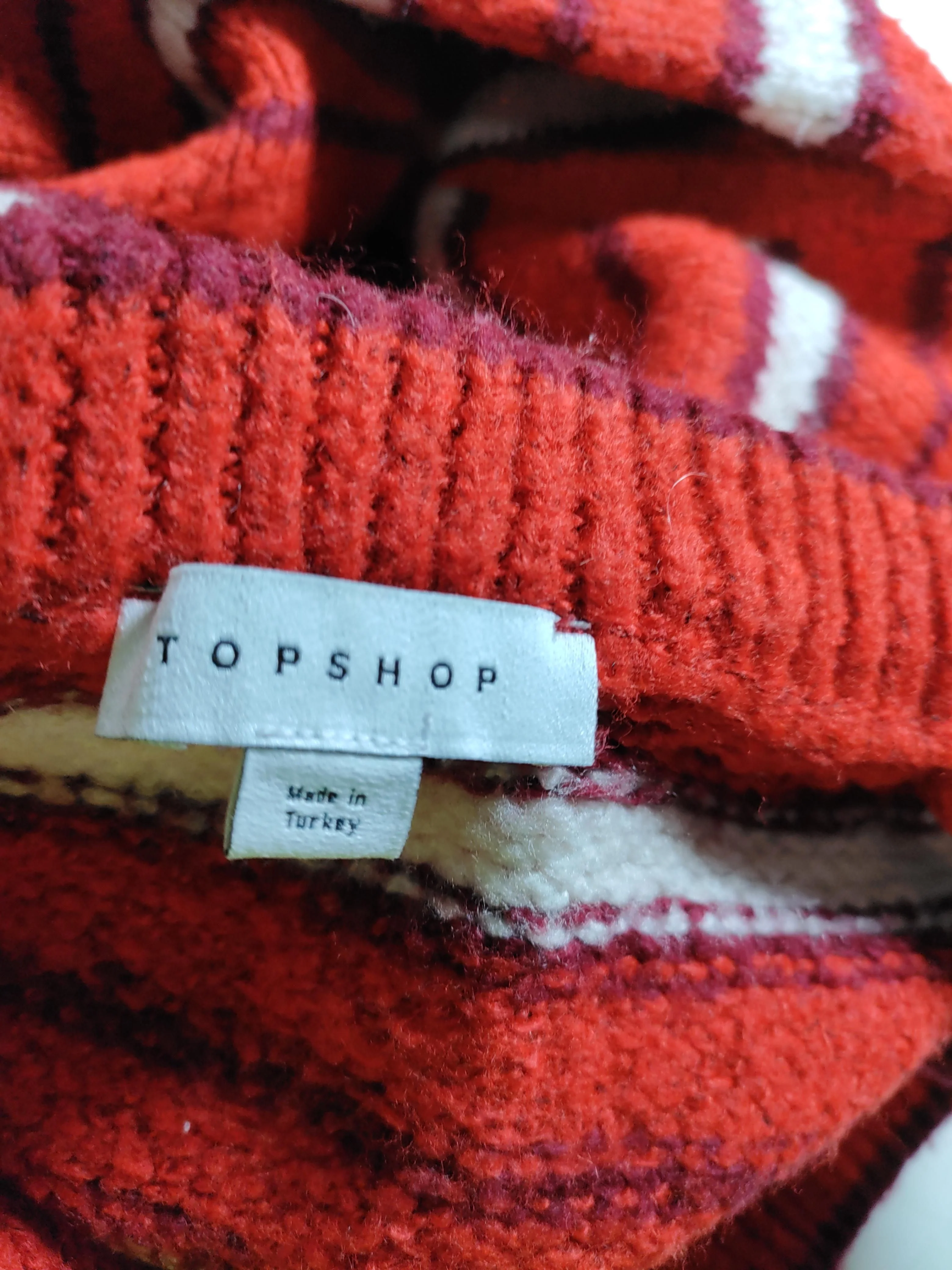 Topshop Women's Cardigan UK 8 Red Acrylic with Polyester Cardigan - Image 5